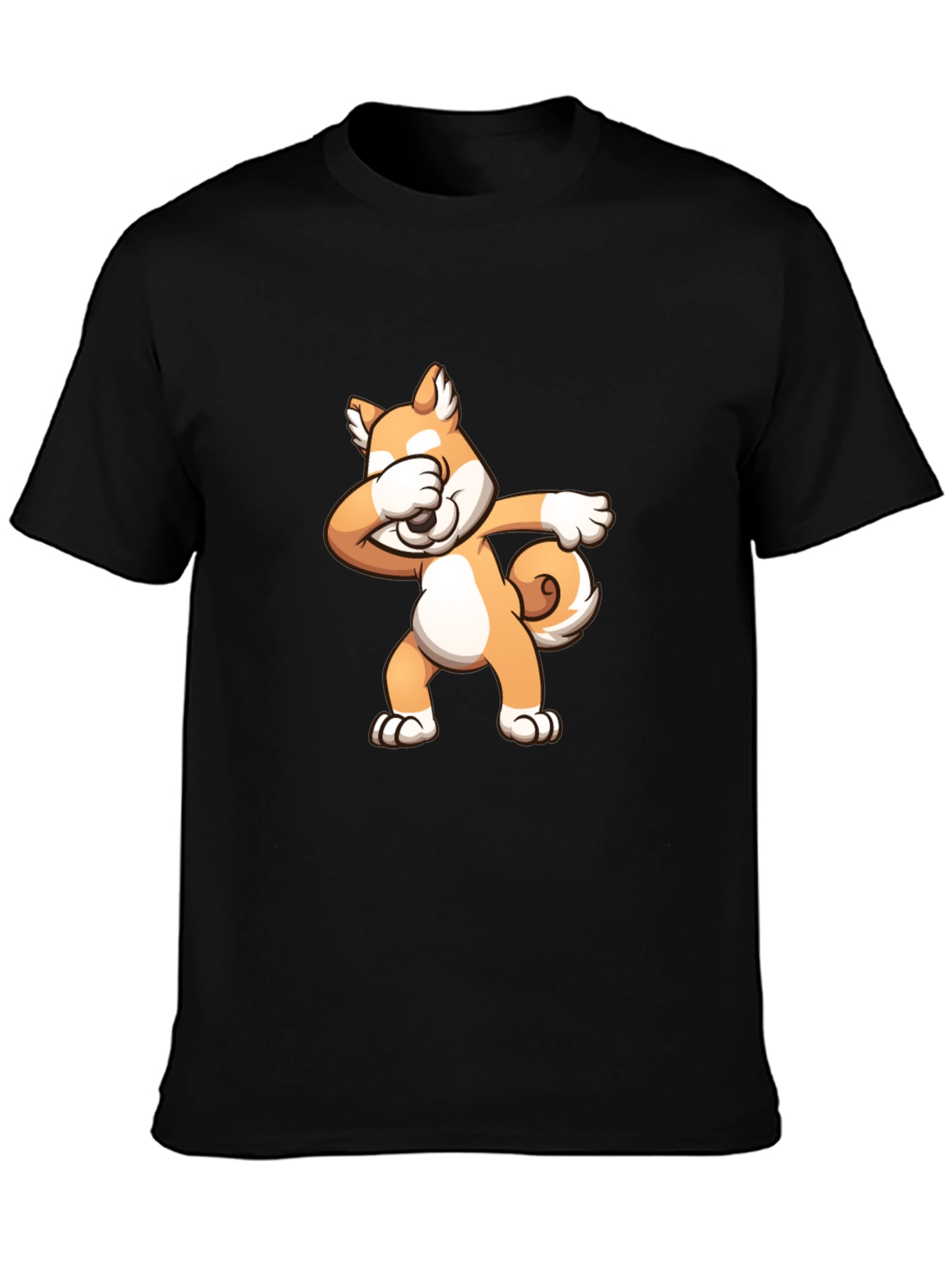 Dabbing Shiba Inu Black T-Shirt