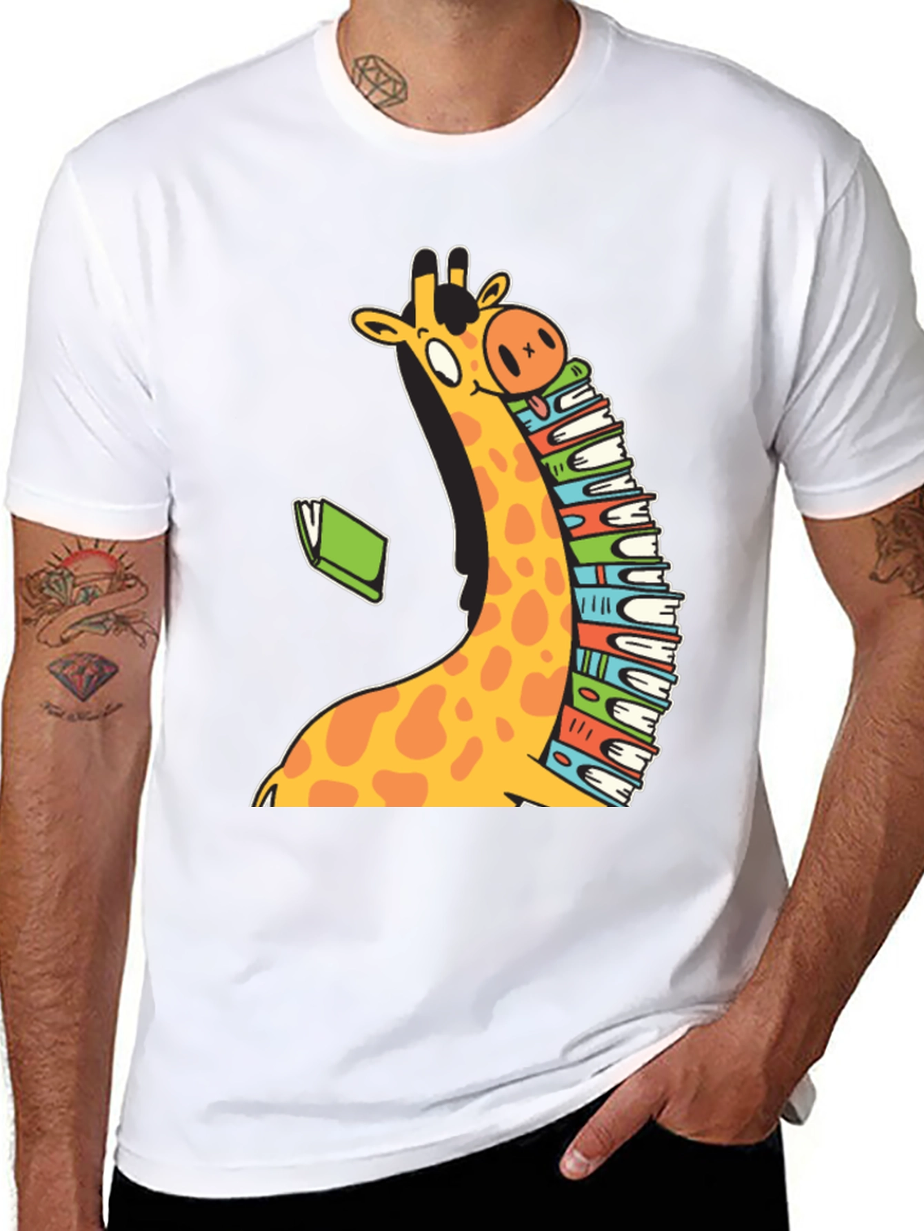 Bookworm Giraffe T-Shirt - Read in Style!