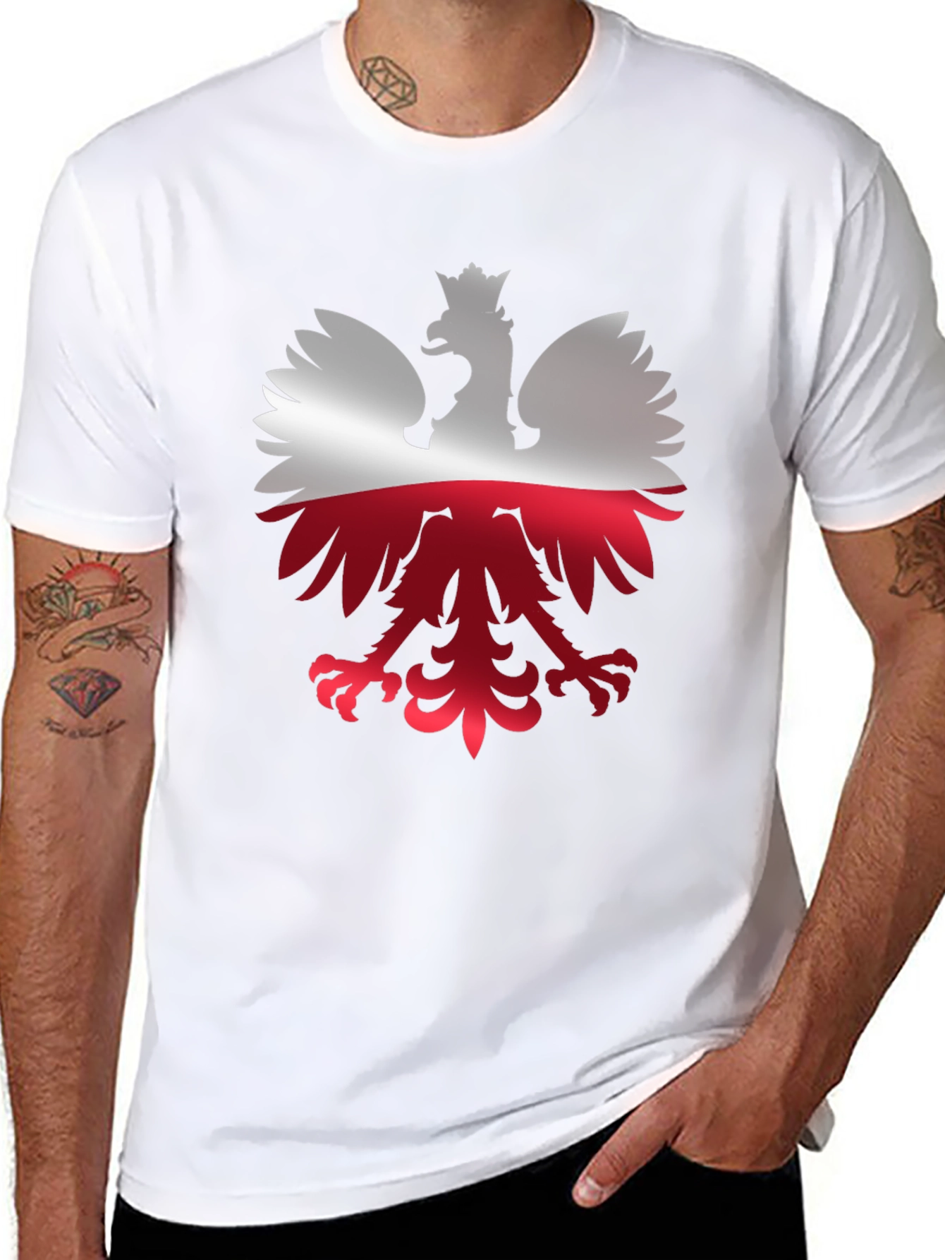 Polish Eagle Flag Graphic T-Shirt - Patriotic Pride