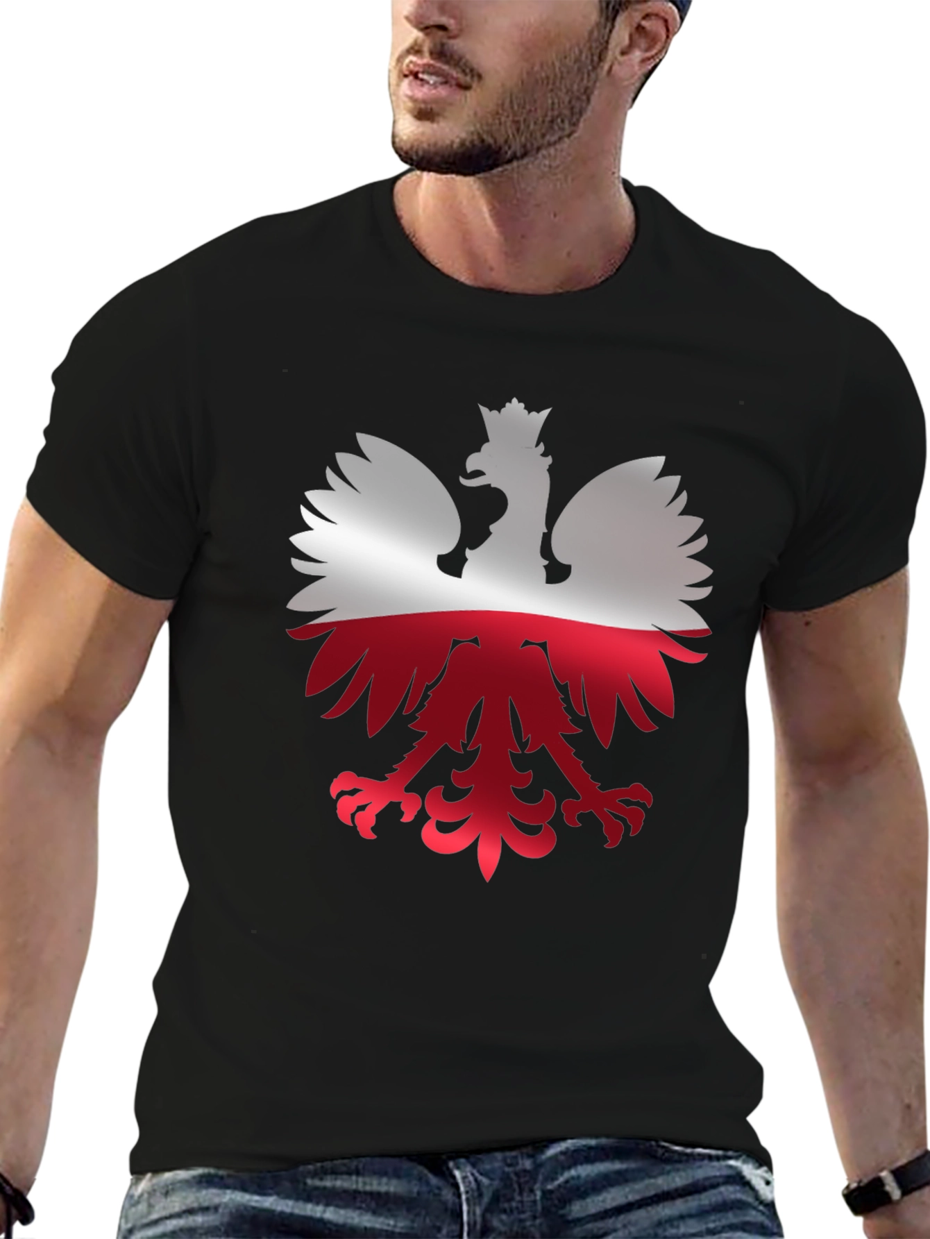 Polish Eagle Flag Graphic T-Shirt - Patriotic Pride