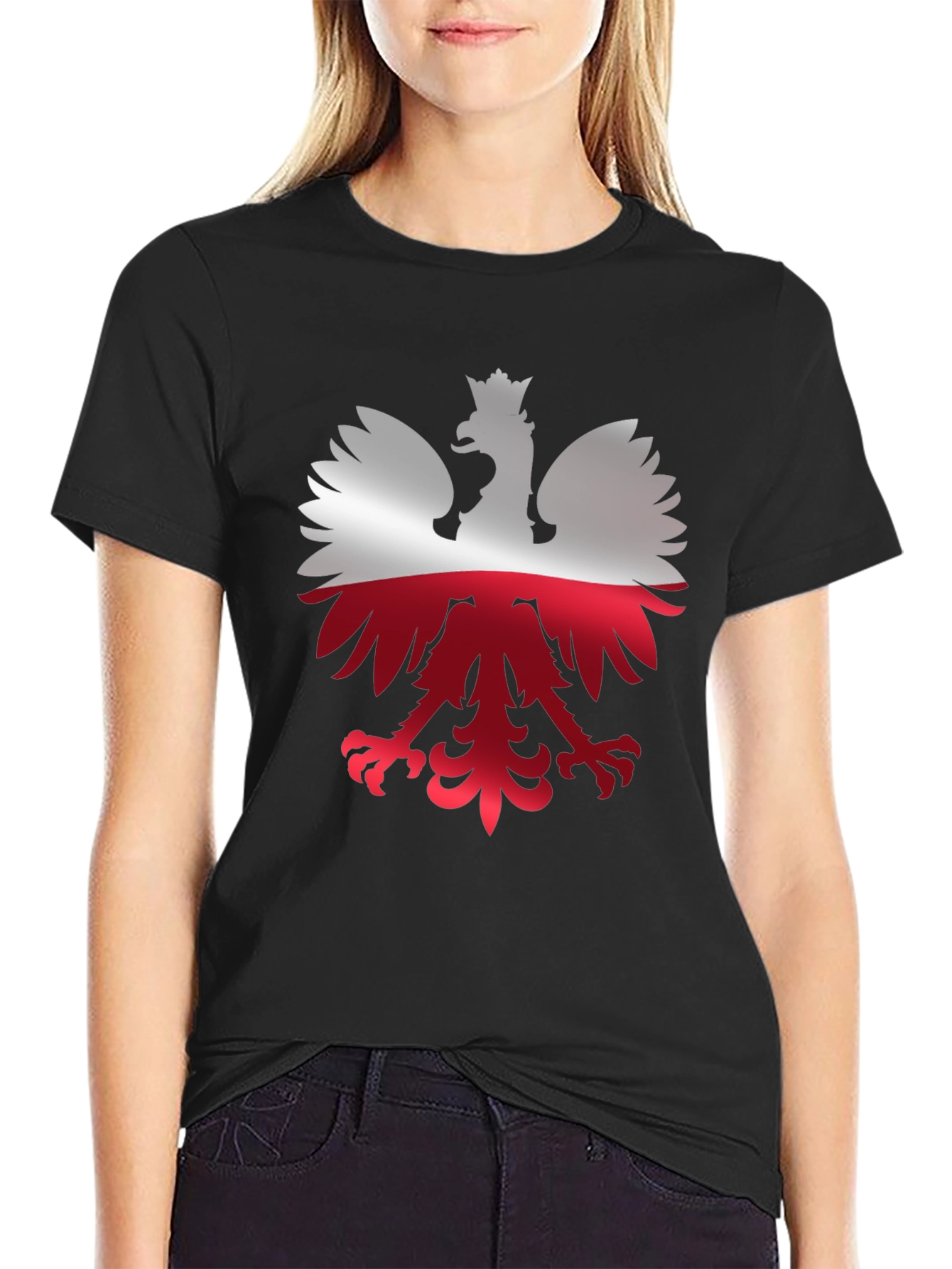 Polish Eagle Flag Graphic T-Shirt - Patriotic Pride