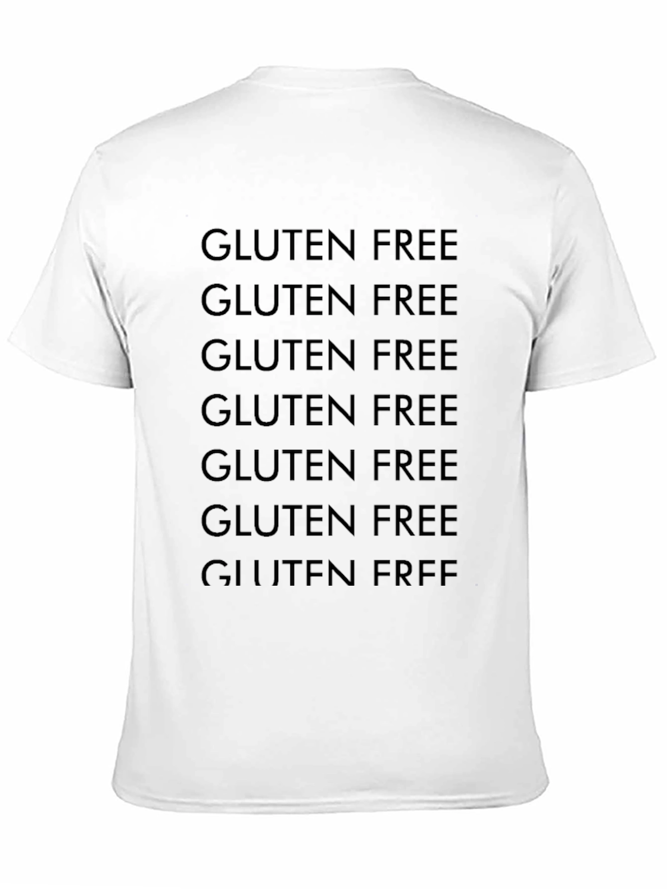 Gluten Free Graphic Tee - Black Crew Neck T-Shirt