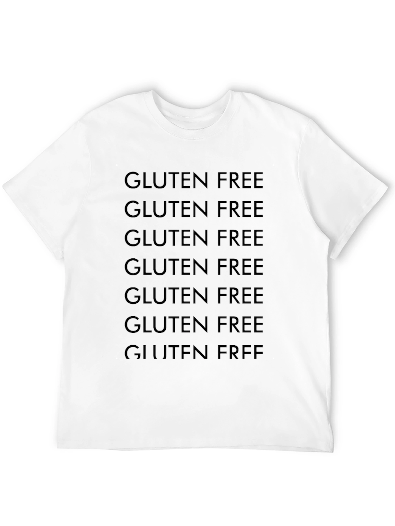 Gluten Free Graphic Tee - Black Crew Neck T-Shirt