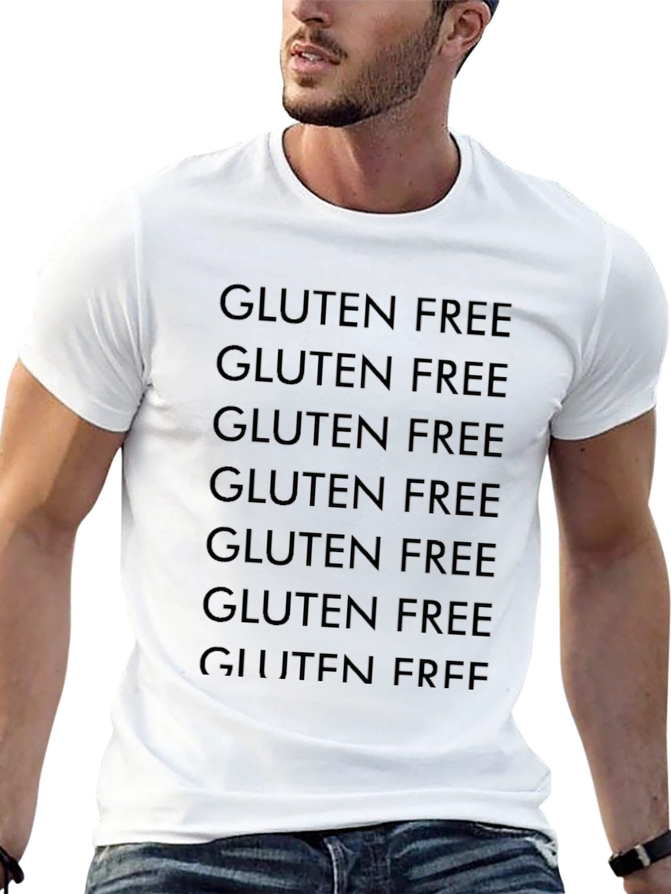 Gluten Free Graphic Tee - Black Crew Neck T-Shirt