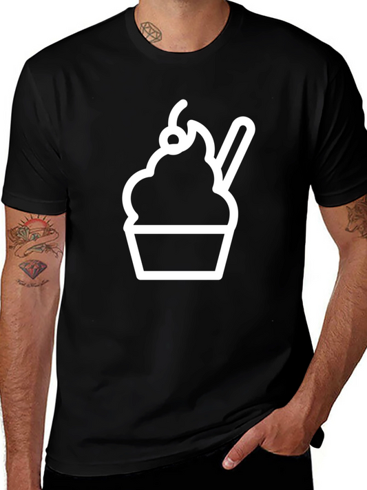 Cupcake Graphic T-Shirt - Casual Black Tee