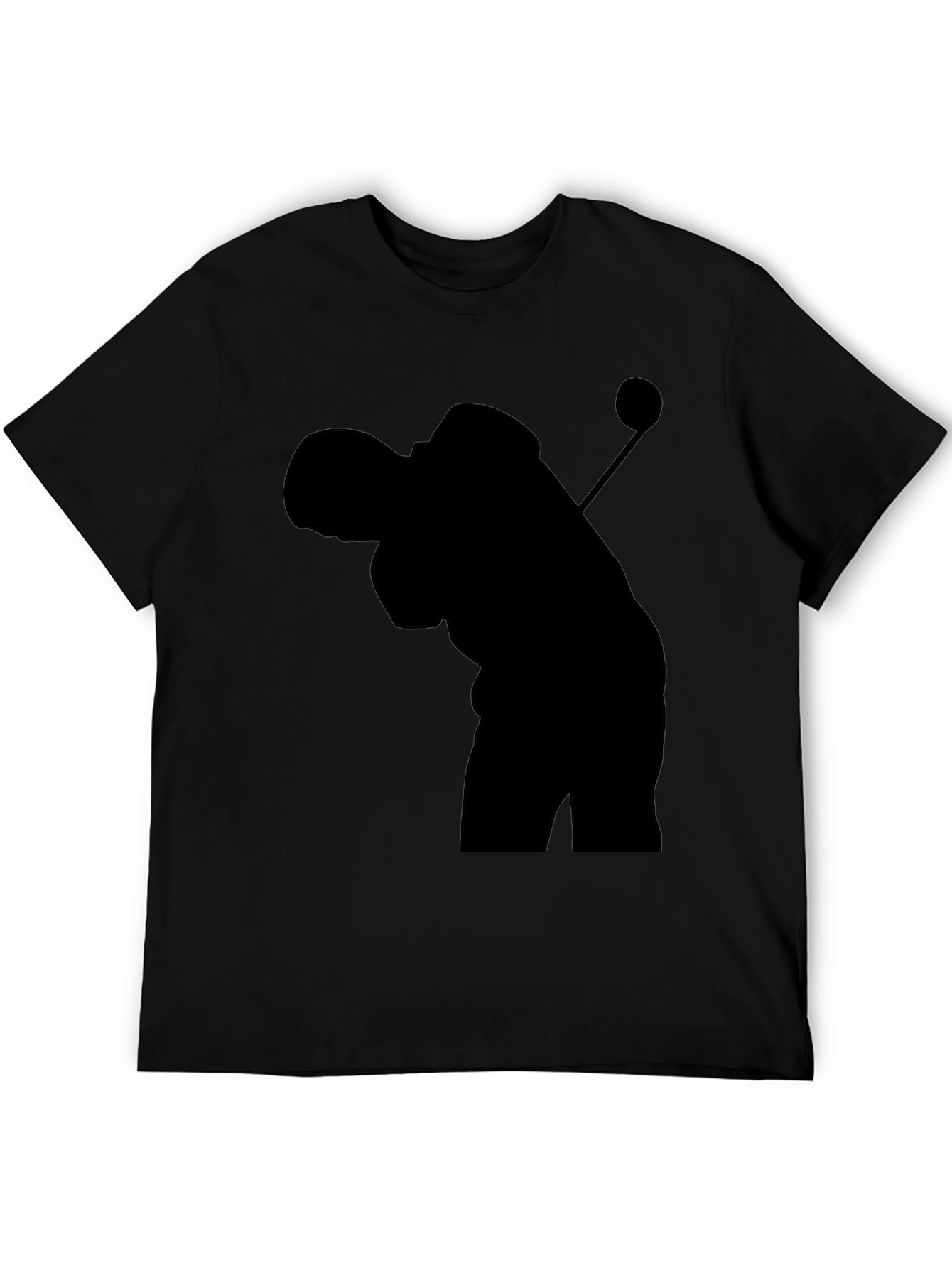 Golfer Silhouette Tee - Black Graphic T-Shirt