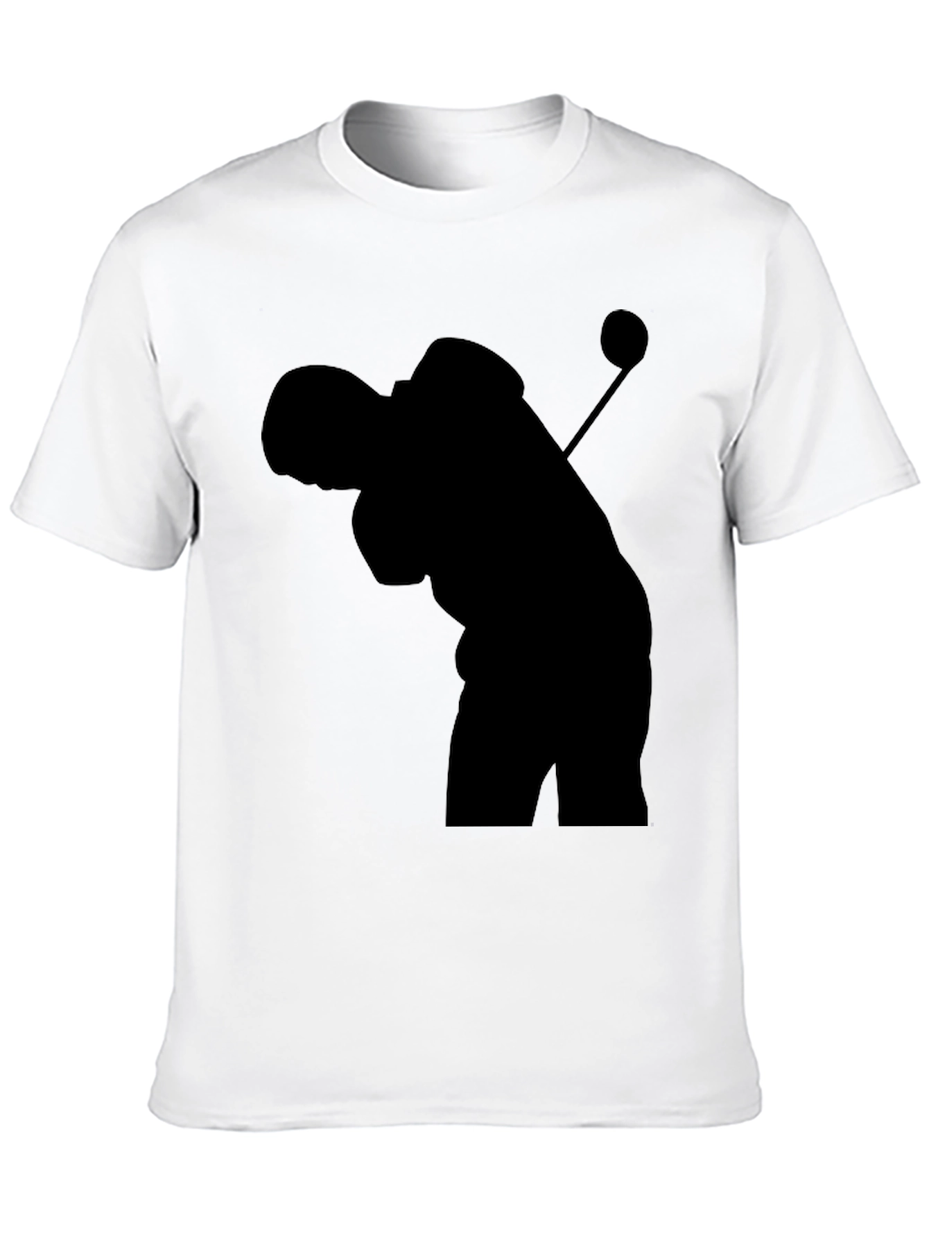 Golfer Silhouette Tee - Black Graphic T-Shirt