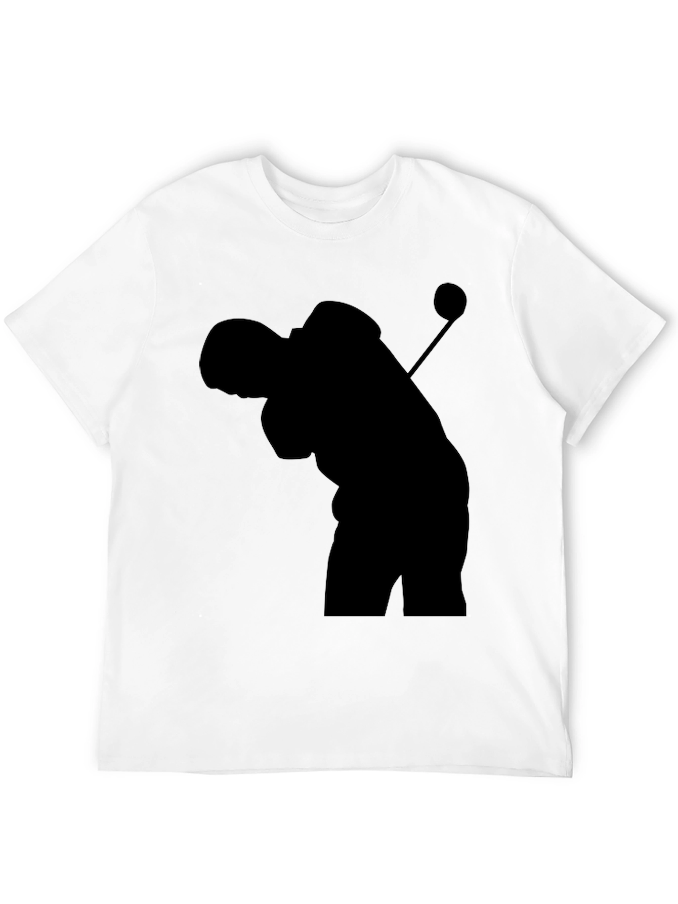 Golfer Silhouette Tee - Black Graphic T-Shirt