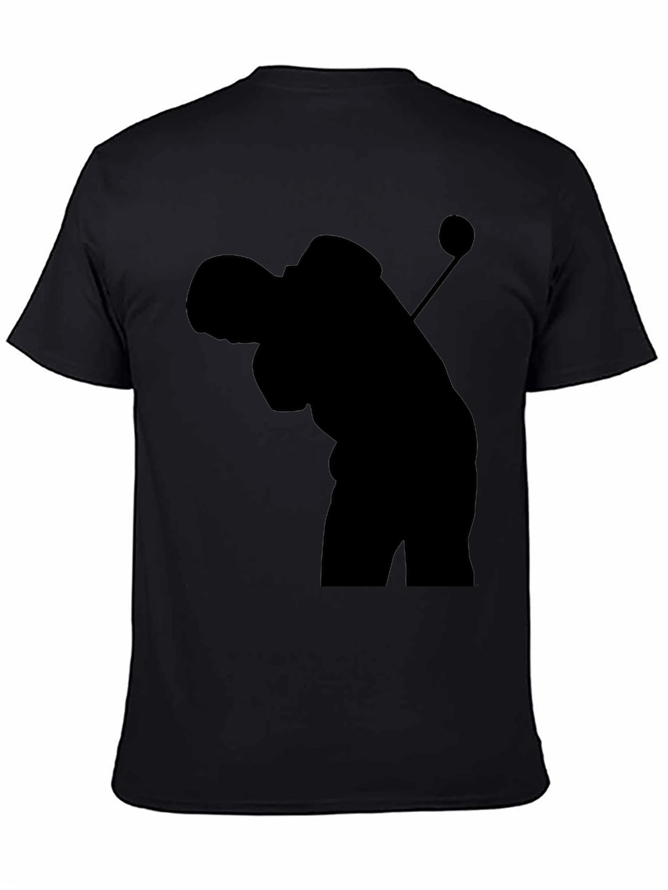 Golfer Silhouette Tee - Black Graphic T-Shirt