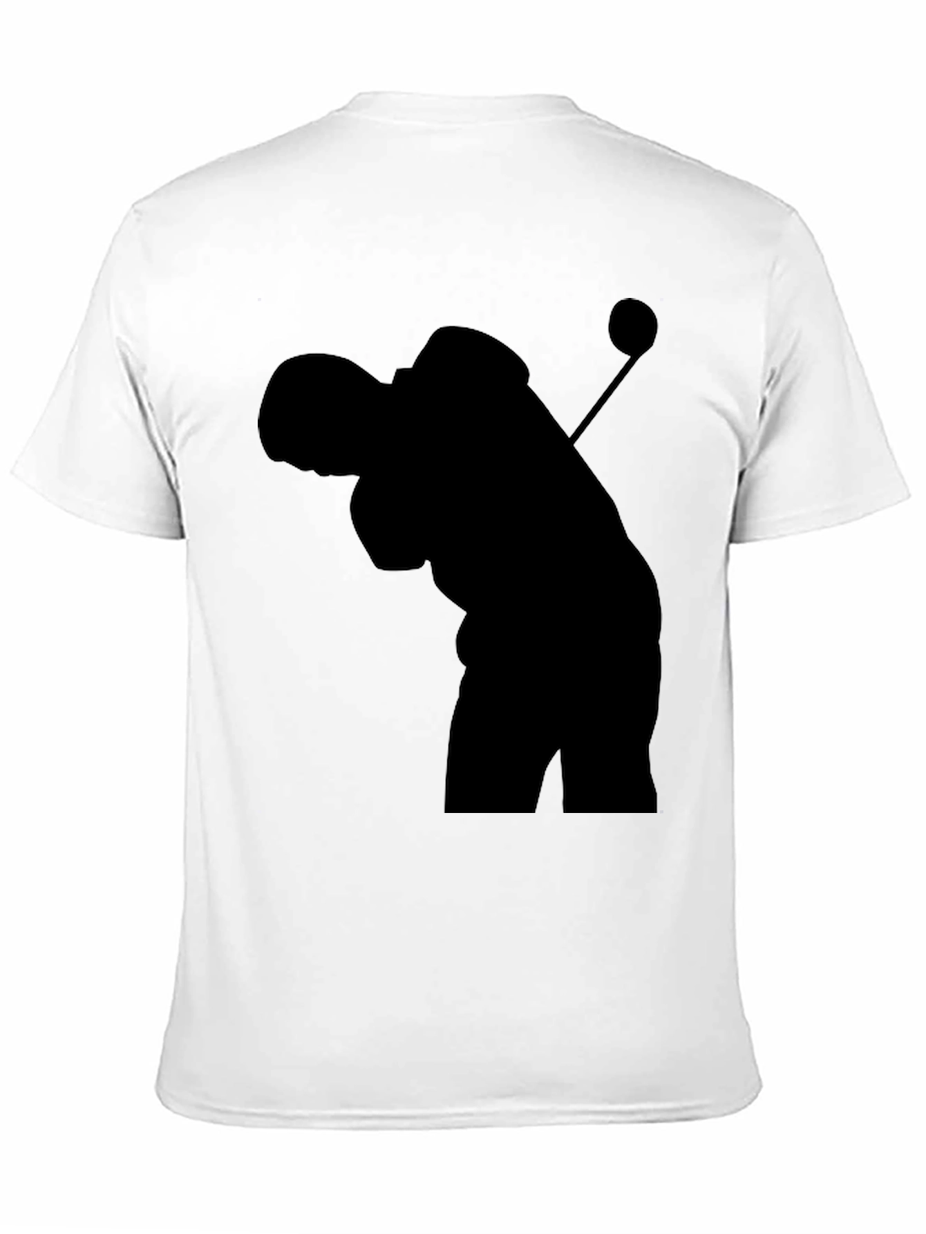Golfer Silhouette Tee - Black Graphic T-Shirt