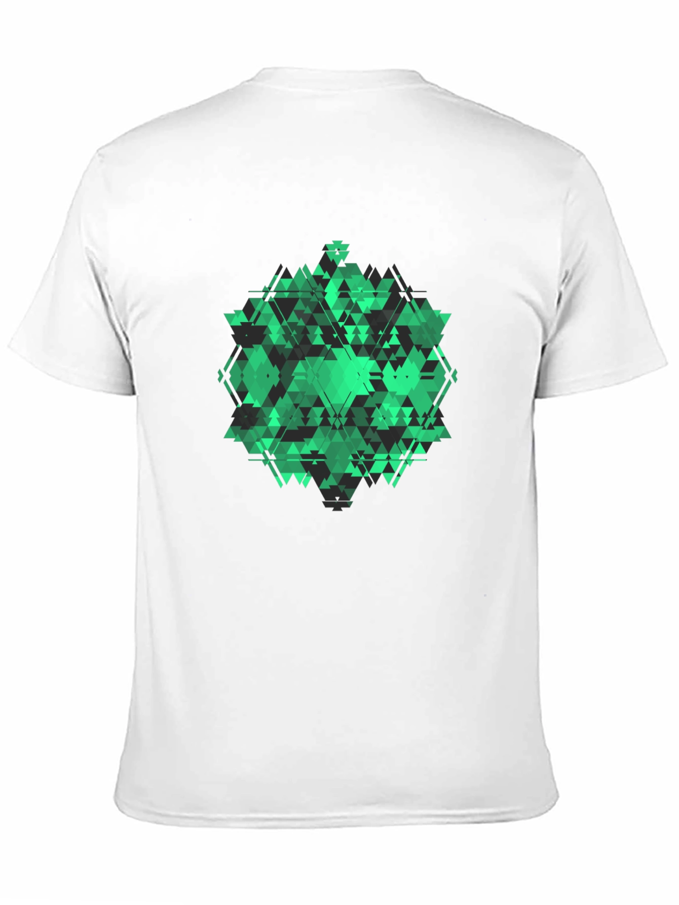 Geometric Green Graphic Tee - Modern Style