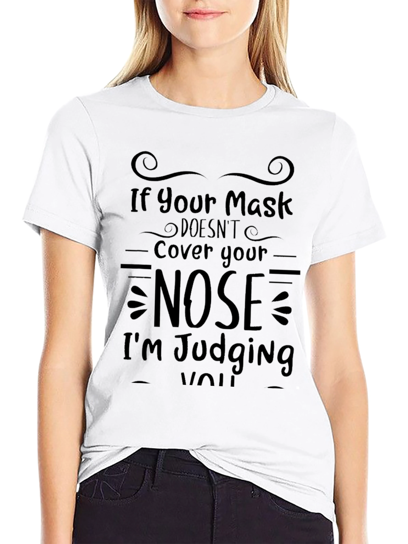 Funny Mask Nose Judging T-Shirt