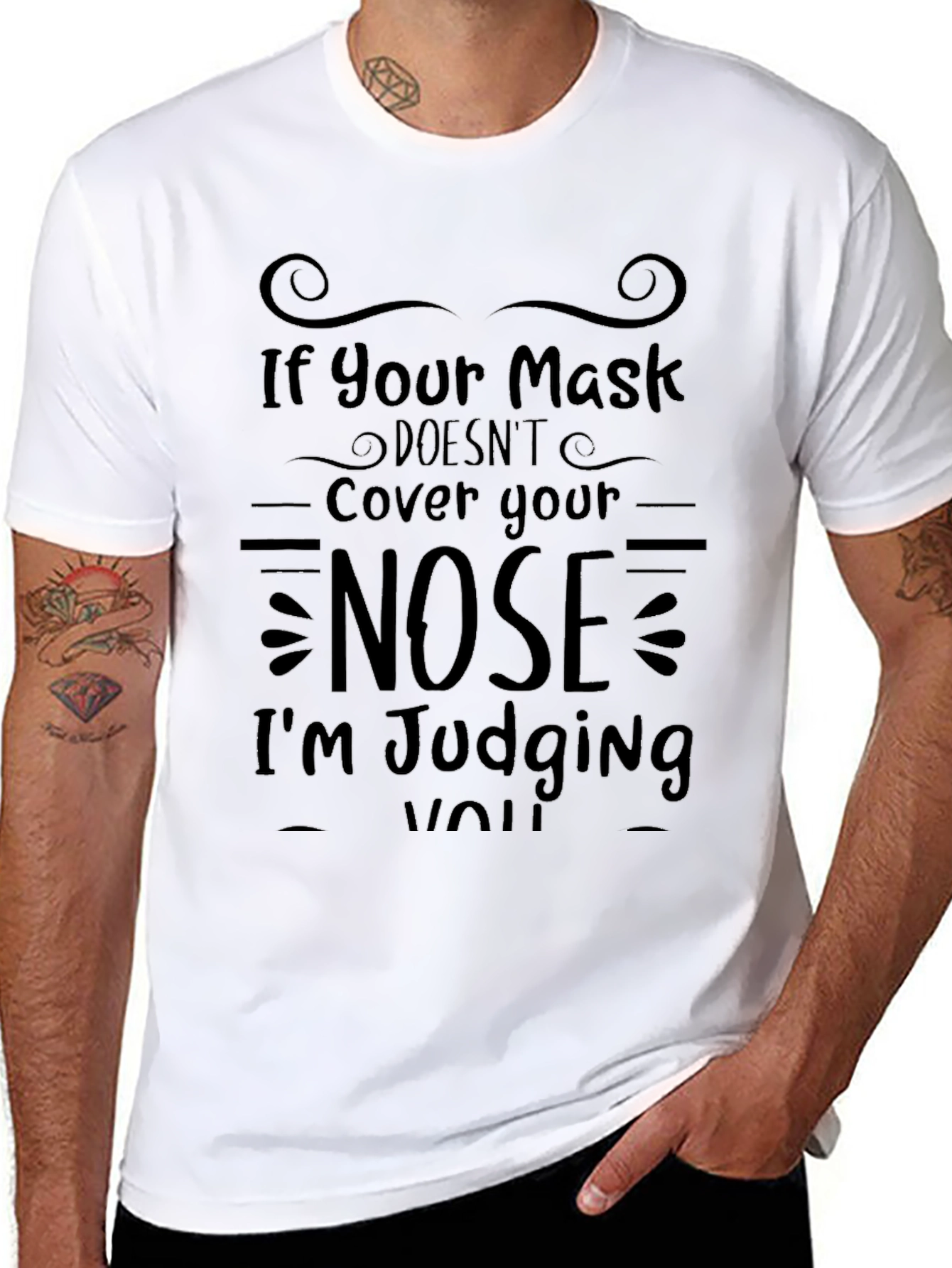 Funny Mask Nose Judging T-Shirt