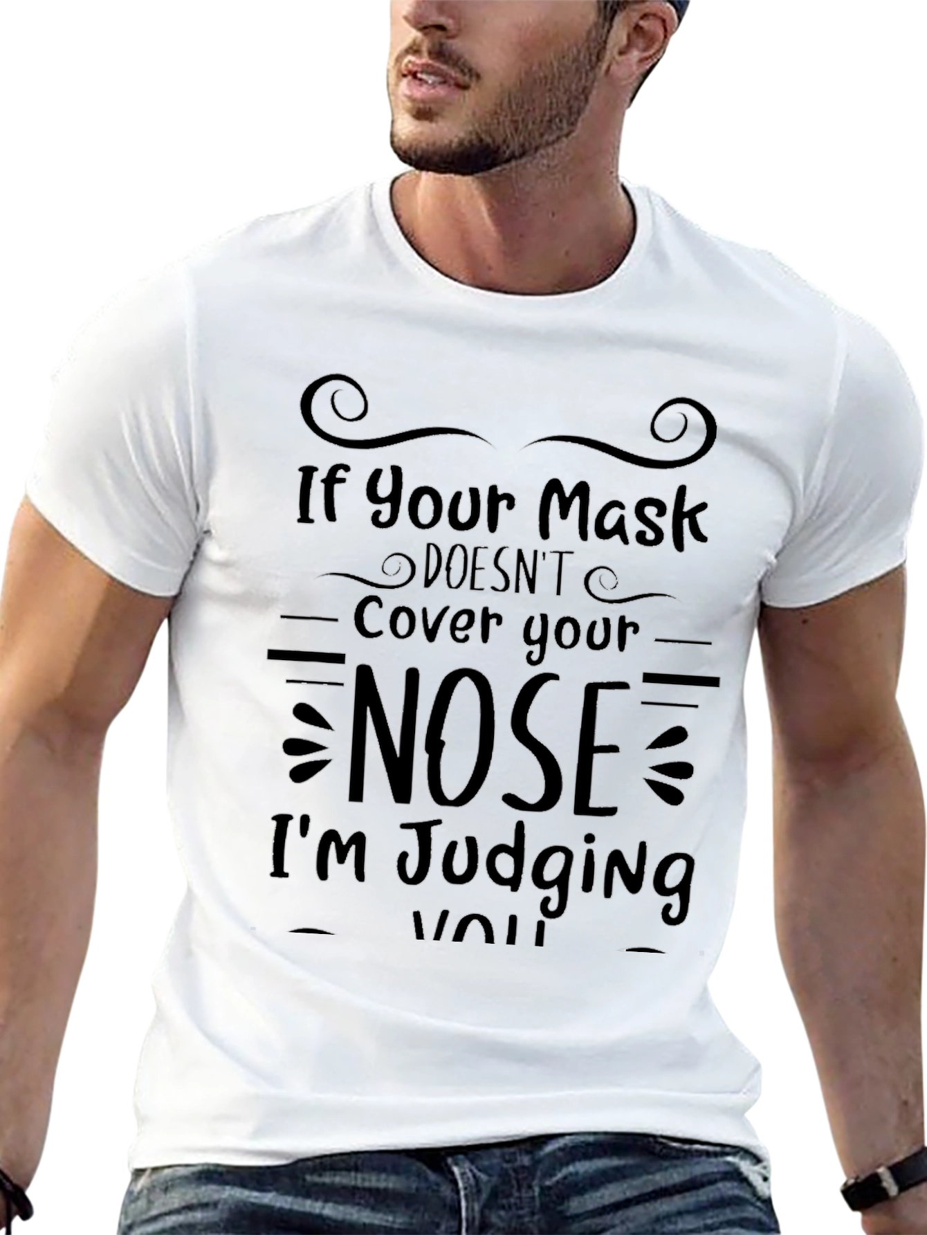 Funny Mask Nose Judging T-Shirt
