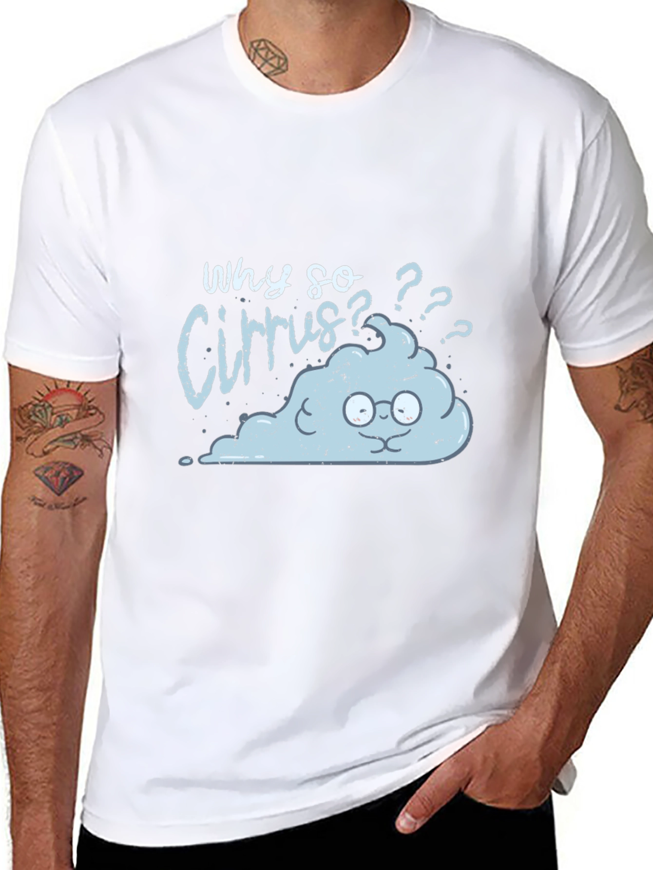 Funny Cloud T-Shirt - Why So Cirrus?