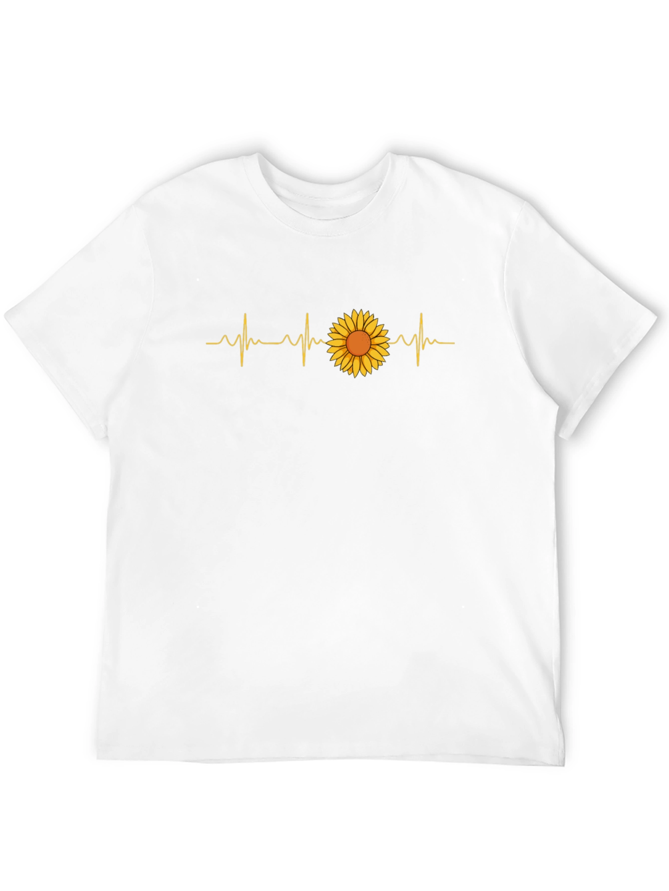 Sunflower Heartbeat Graphic Black T-Shirt