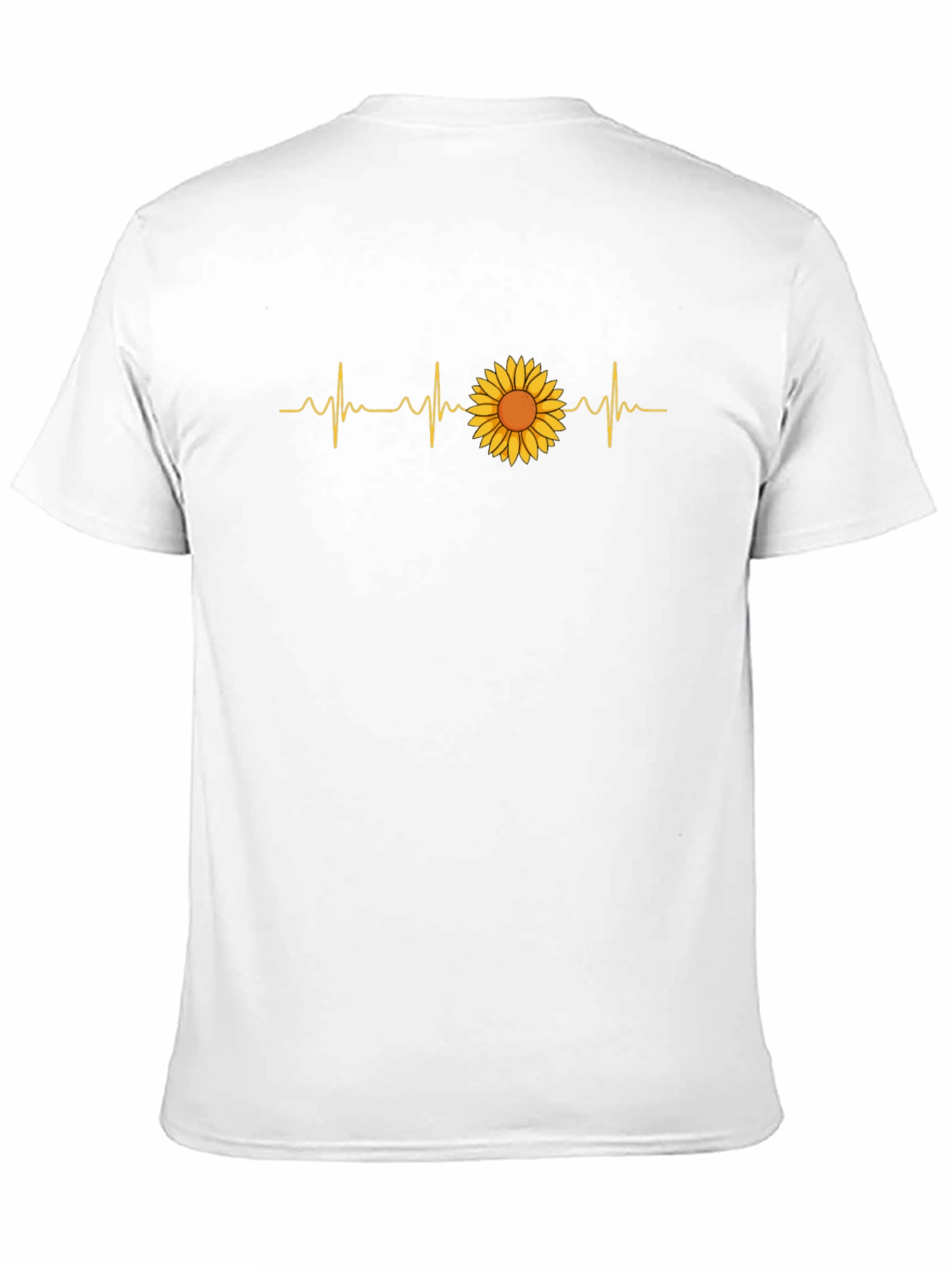 Sunflower Heartbeat Graphic Black T-Shirt