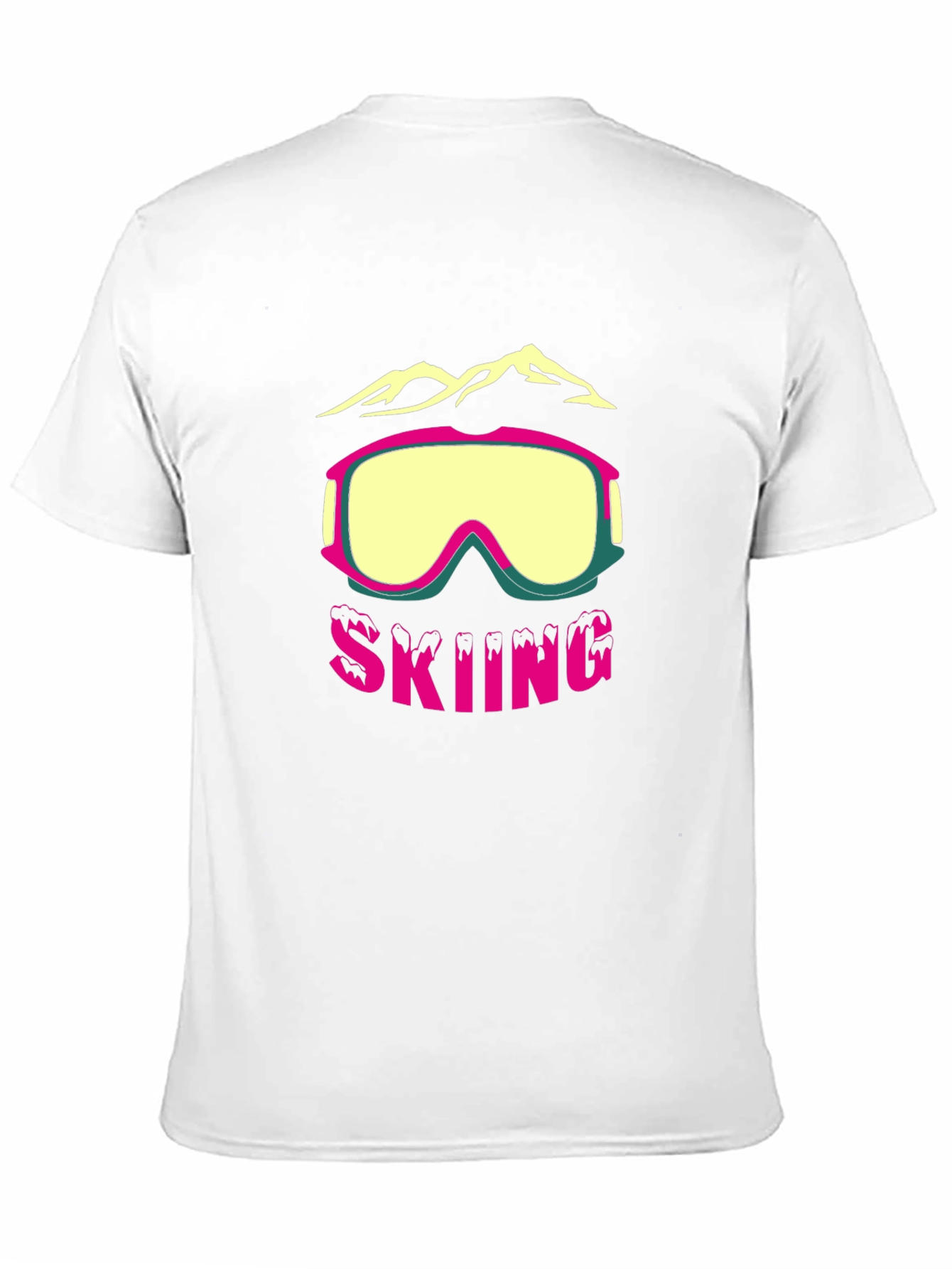 Skiing Graphic Tee - Mountain Goggles Design