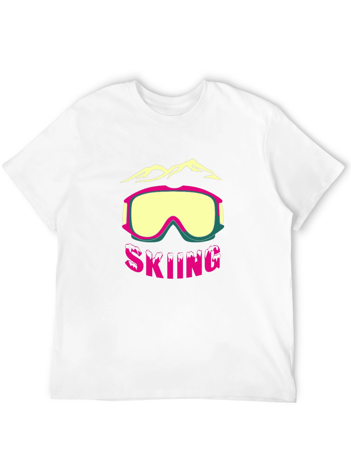 Skiing Graphic Tee - Mountain Goggles Design
