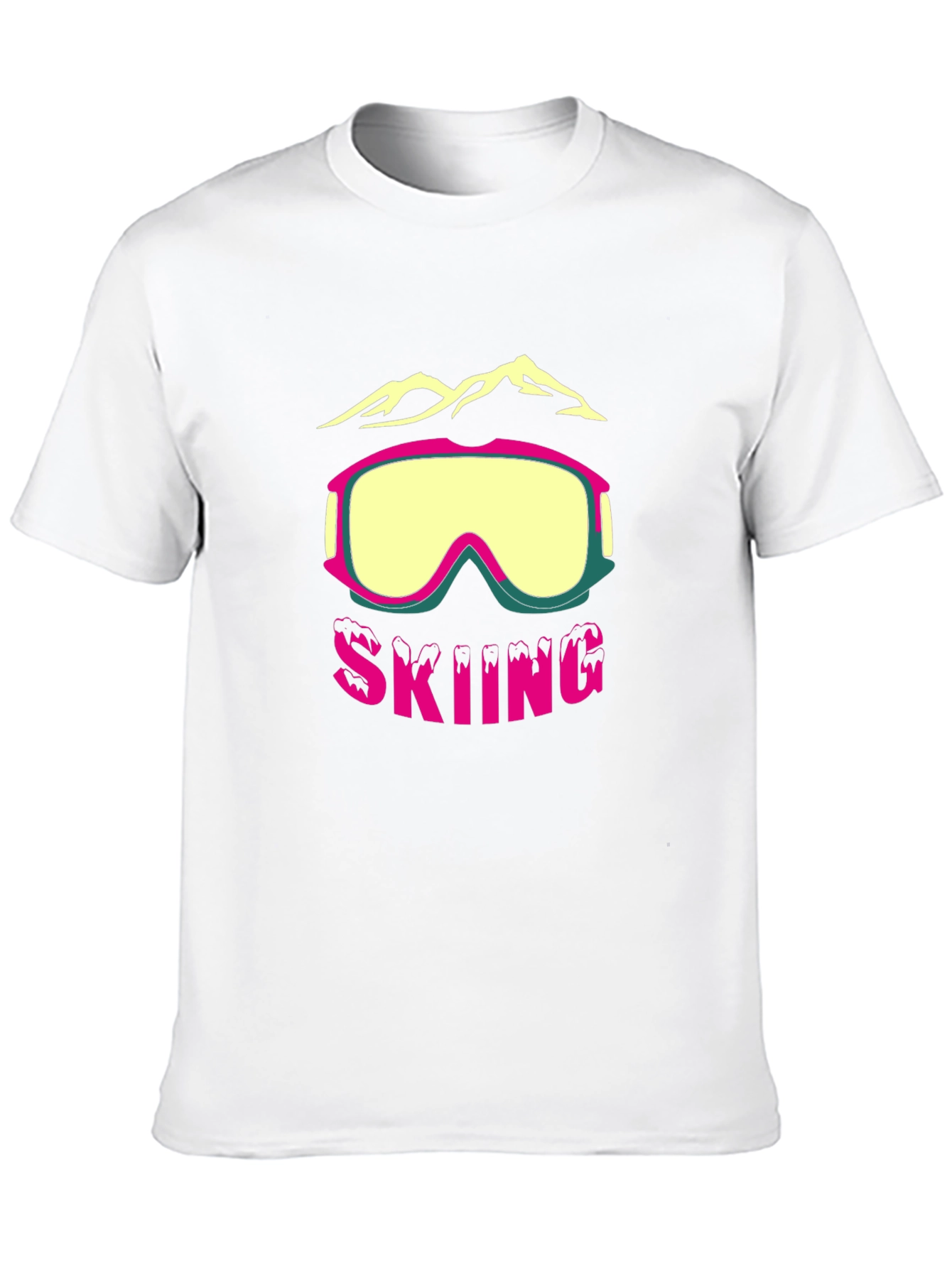 Skiing Graphic Tee - Mountain Goggles Design