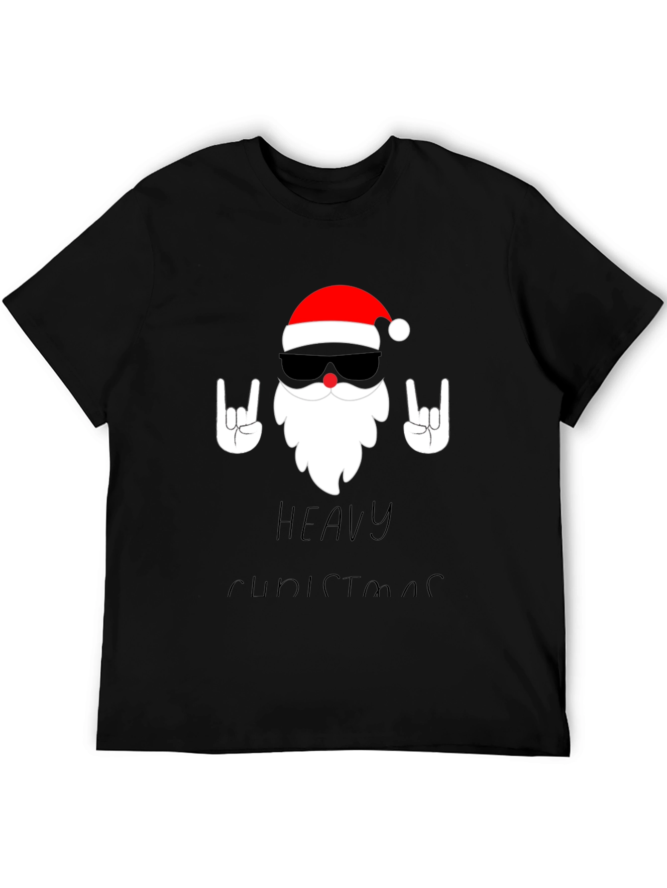 Heavy Christmas Santa Graphic T-Shirt