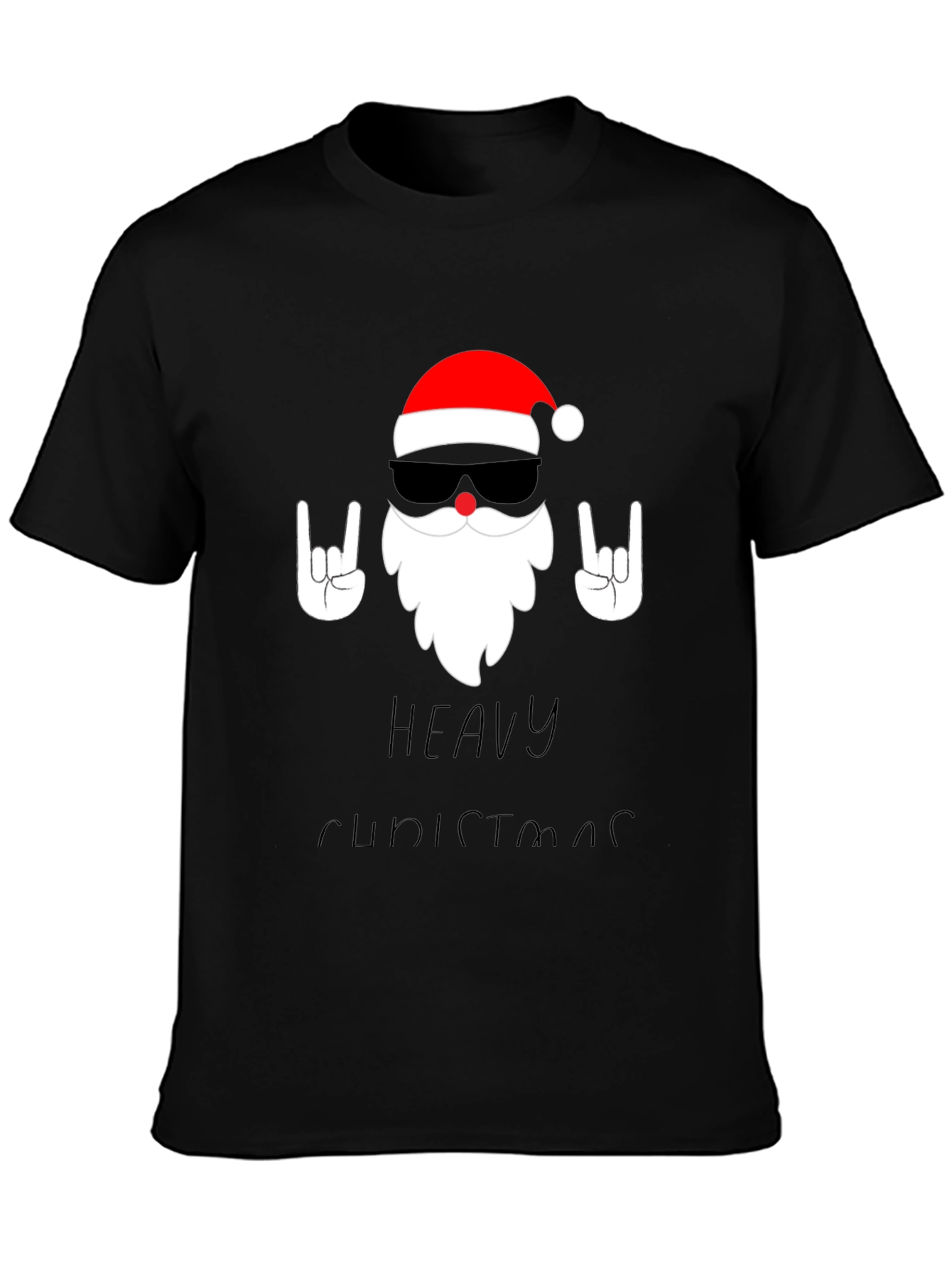 Heavy Christmas Santa Graphic T-Shirt