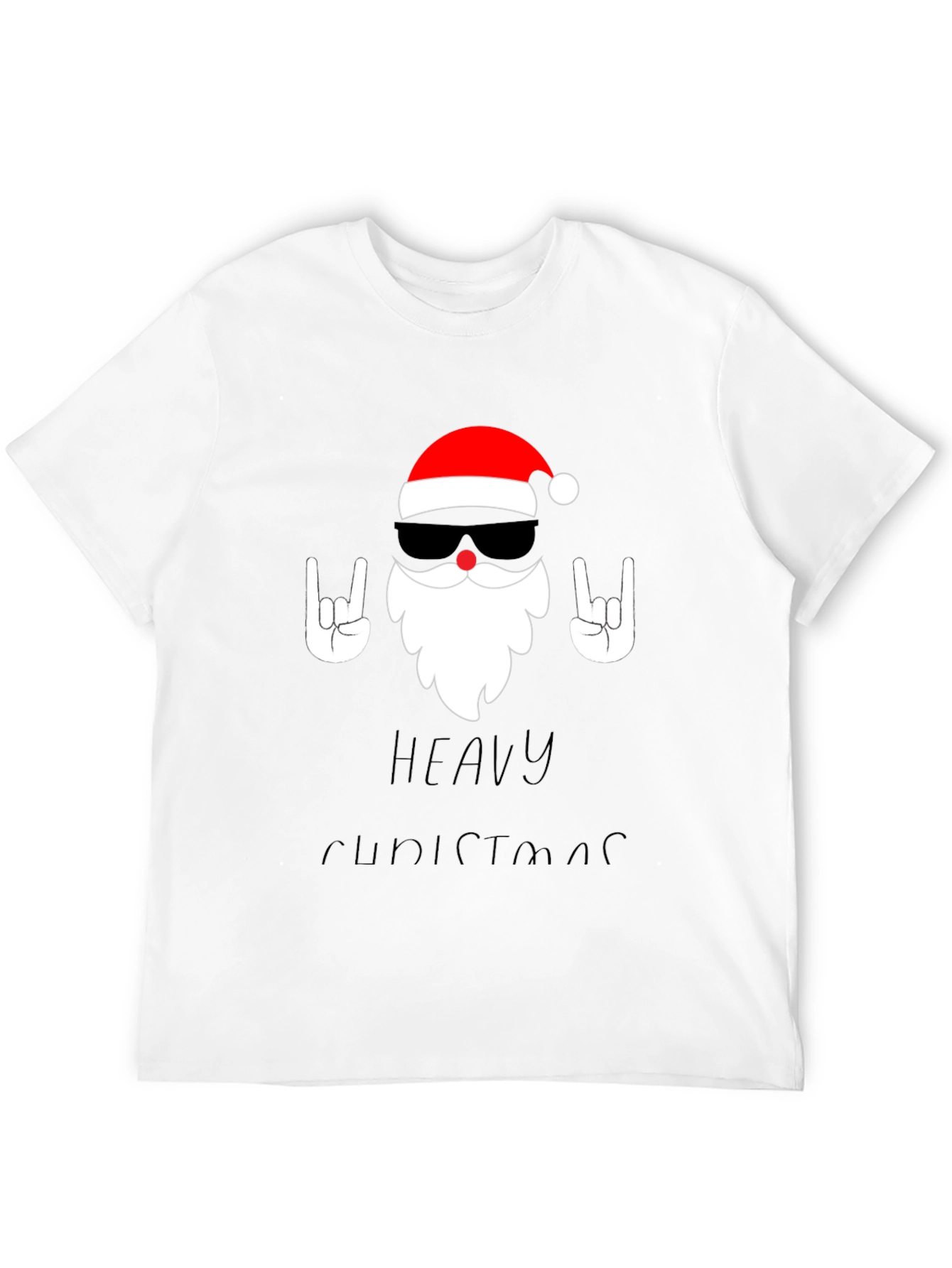 Heavy Christmas Santa Graphic T-Shirt