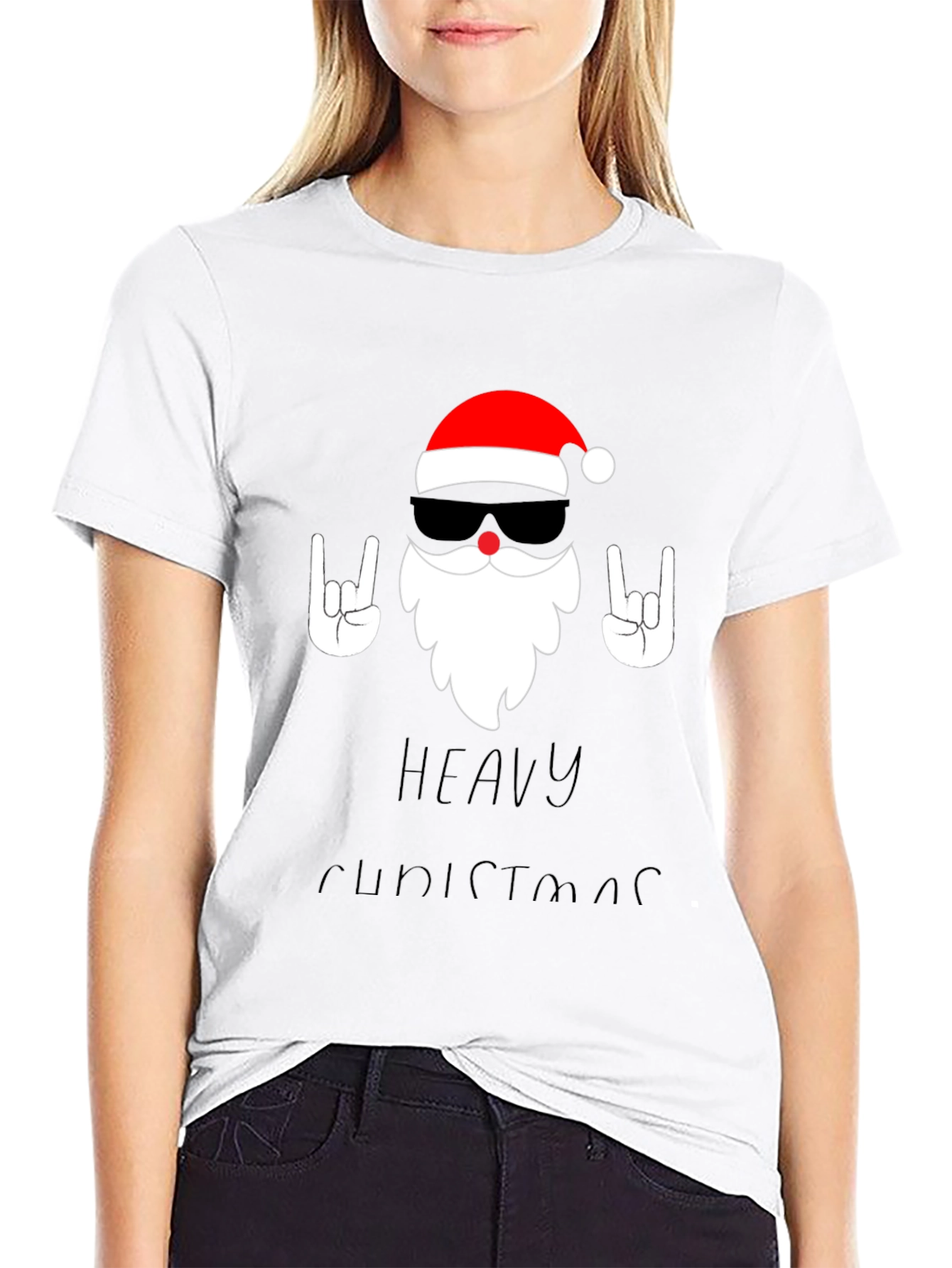 Heavy Christmas Santa Graphic T-Shirt