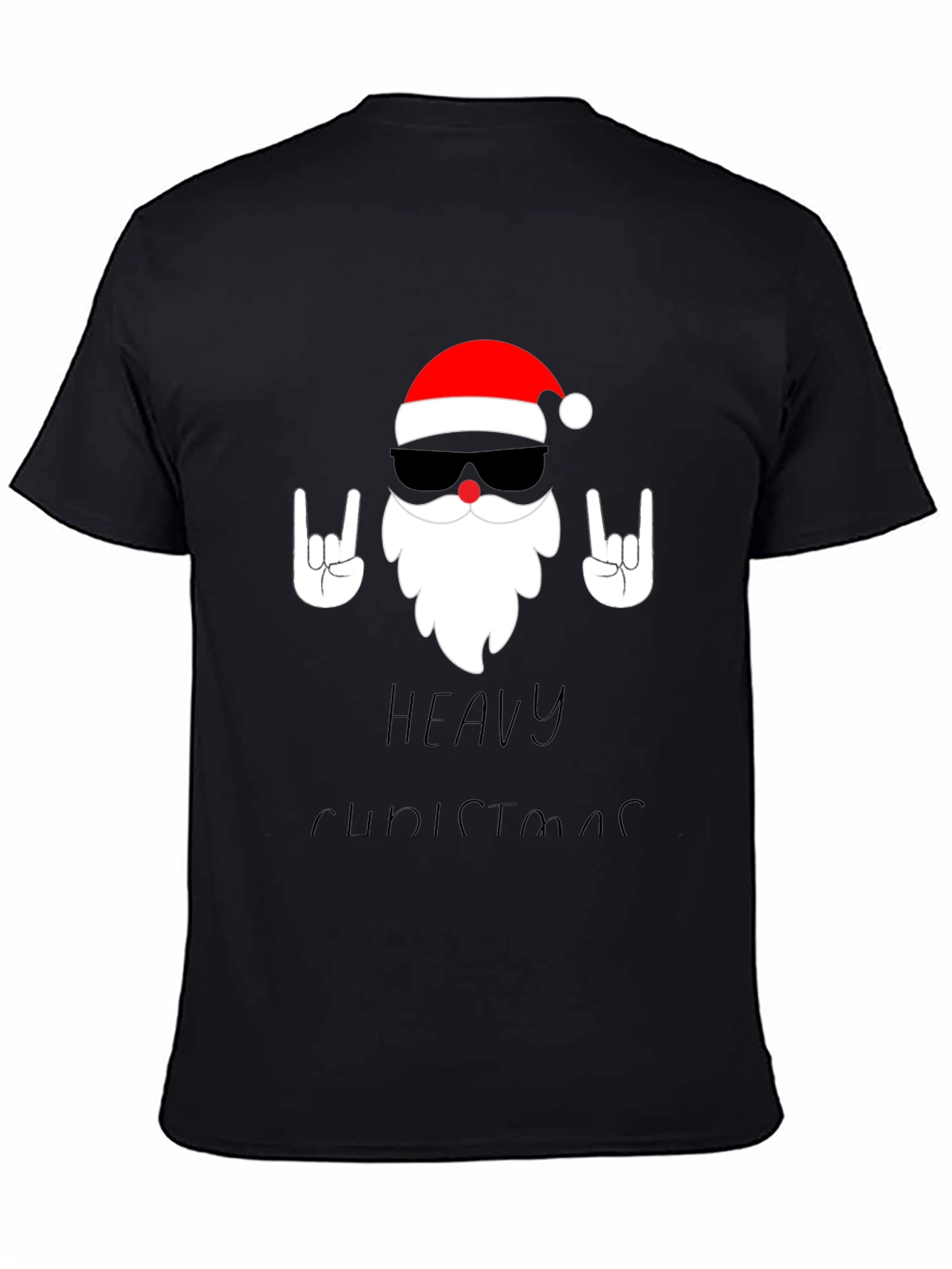 Heavy Christmas Santa Graphic T-Shirt