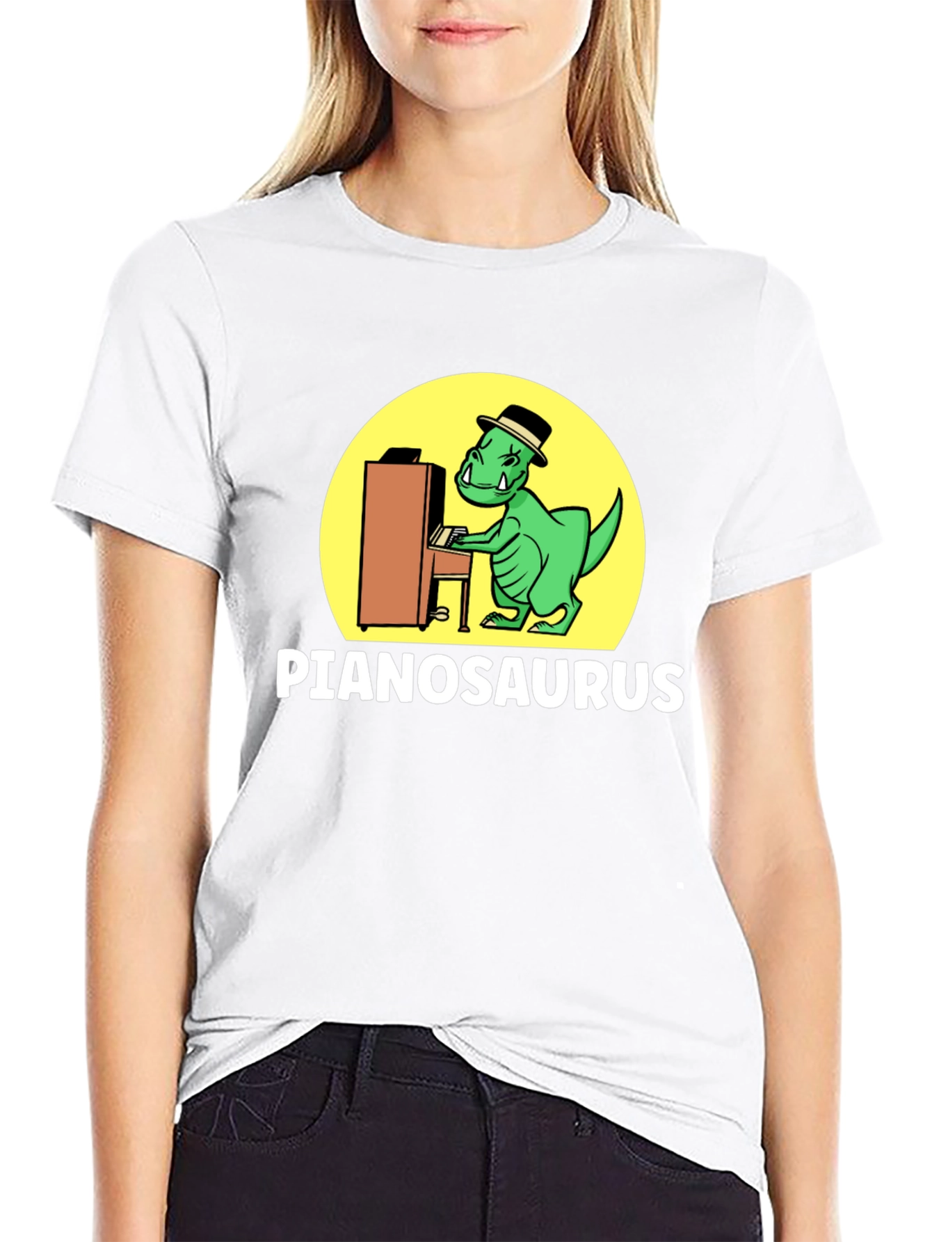Pianosaurus T-Shirt - Cool Dino Musician