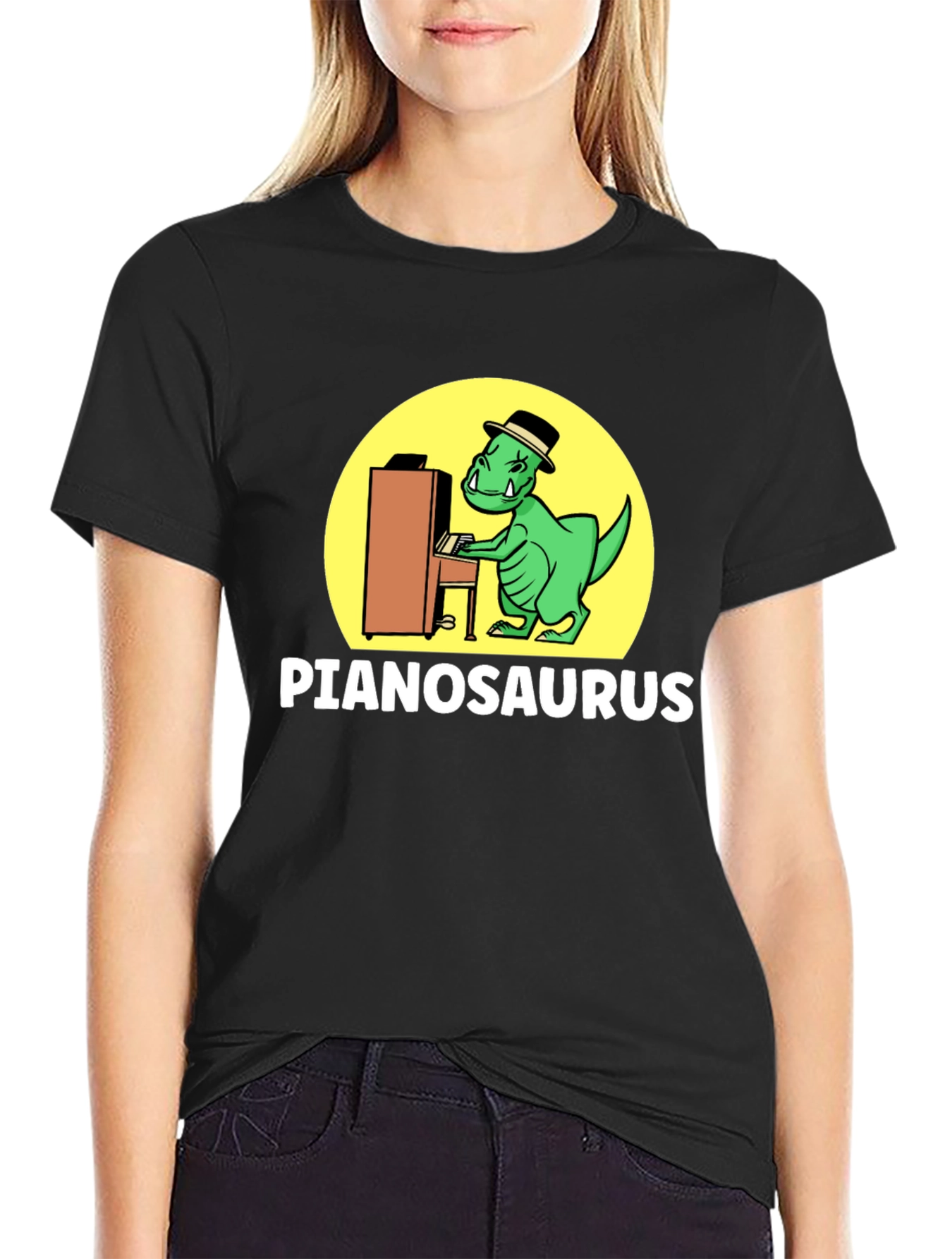 Pianosaurus T-Shirt - Cool Dino Musician