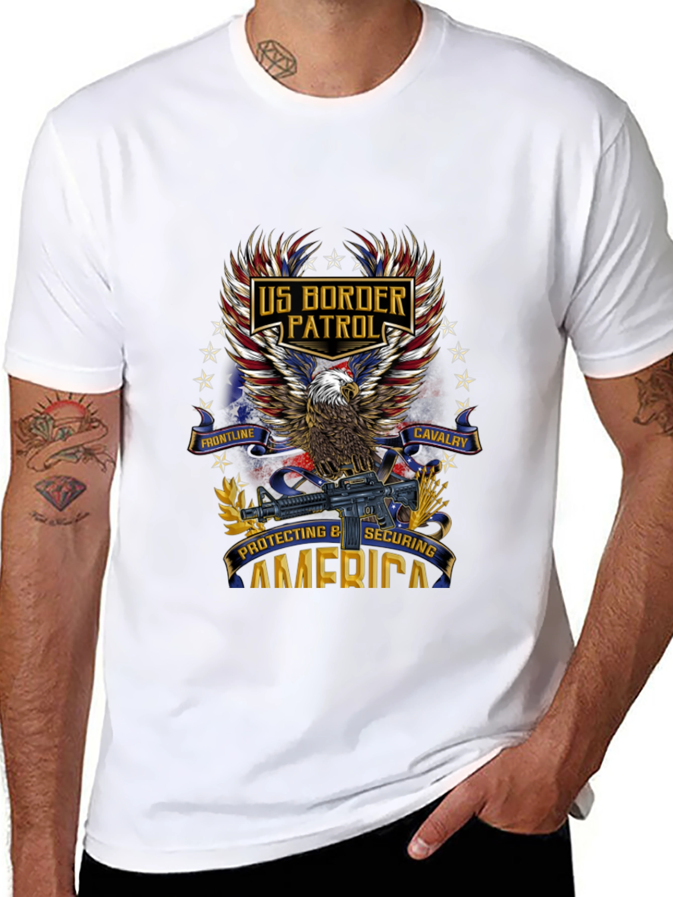 US Border Patrol Patriotic Eagle T-Shirt