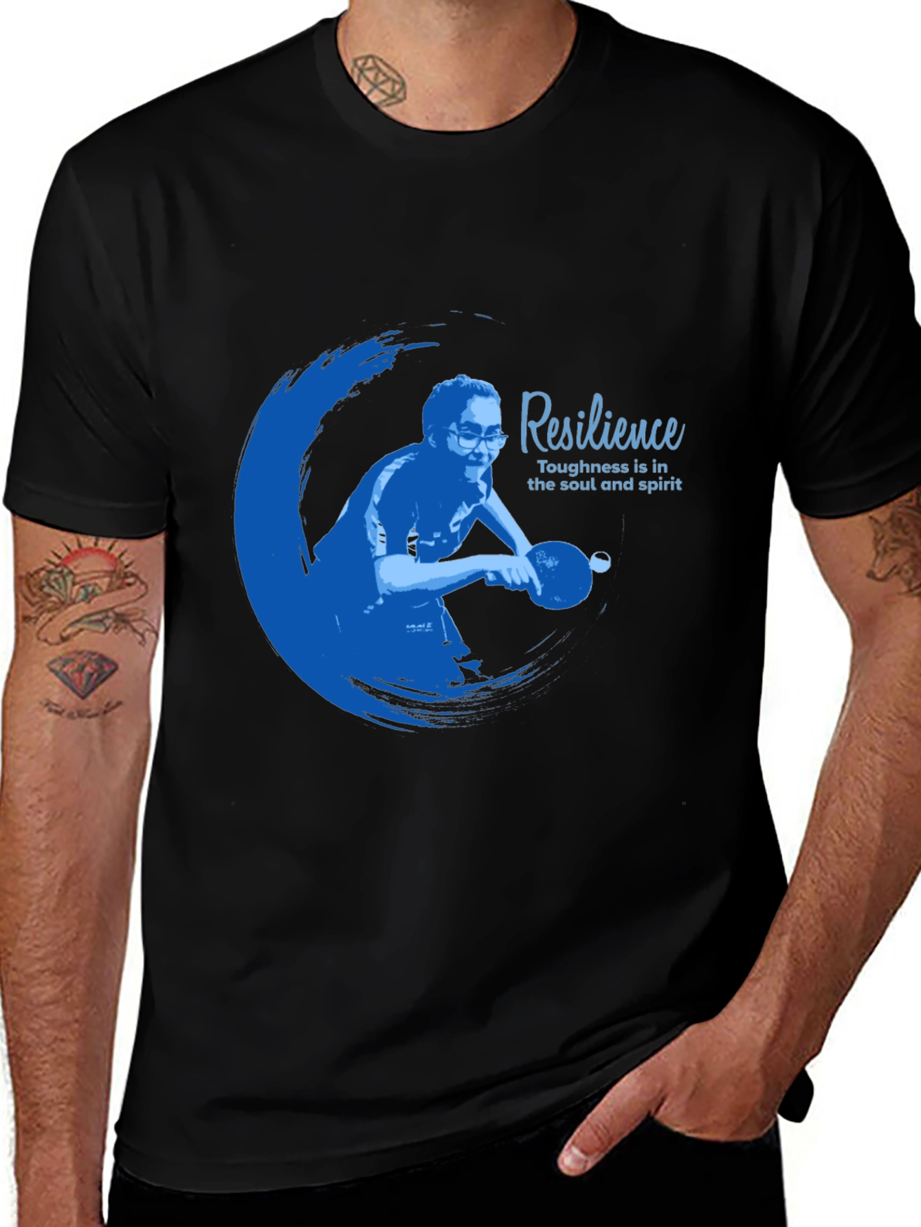 Resilience Graphic T-Shirt - Black Cotton Blend