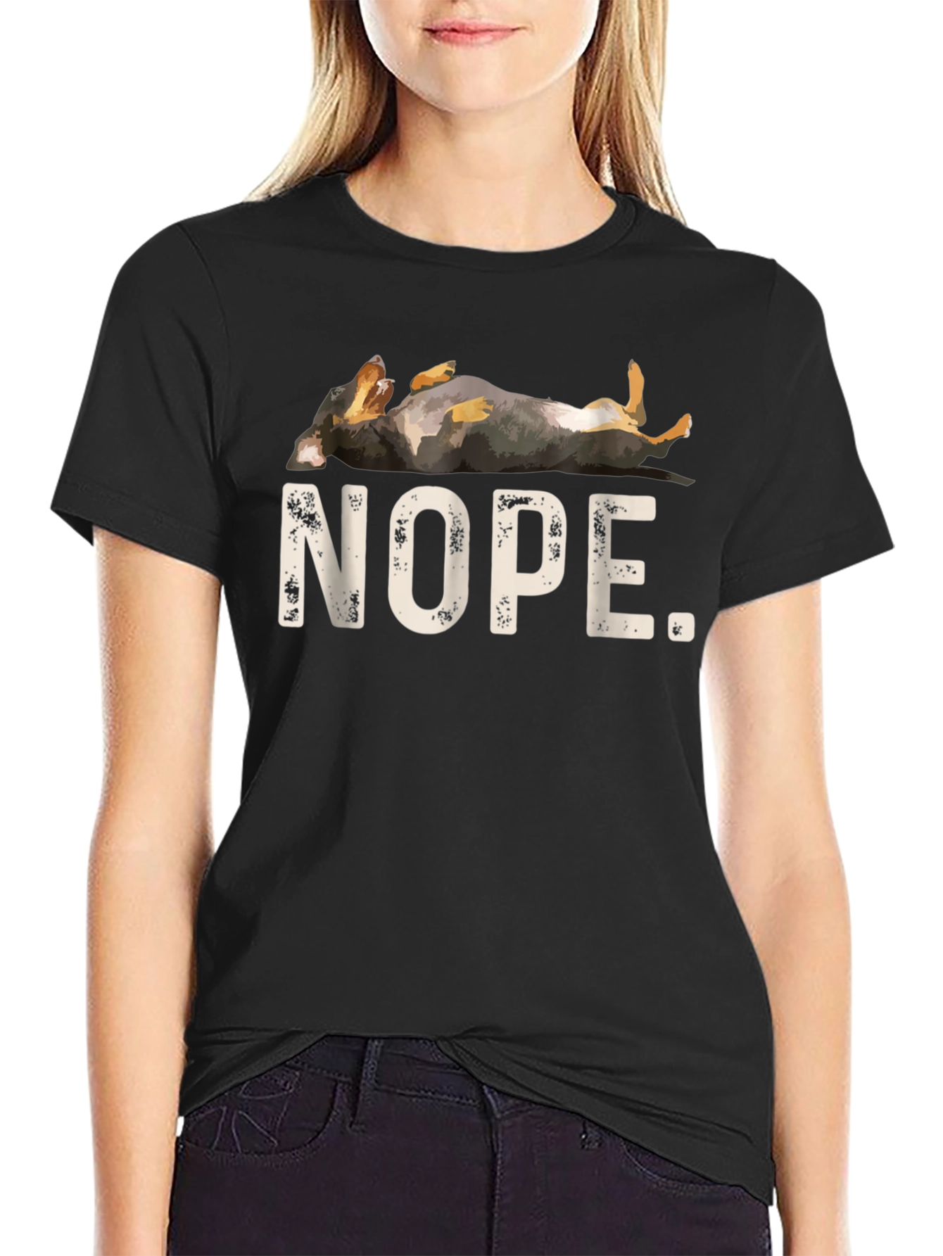 Nope Dog T-Shirt - Funny Dachshund Tee