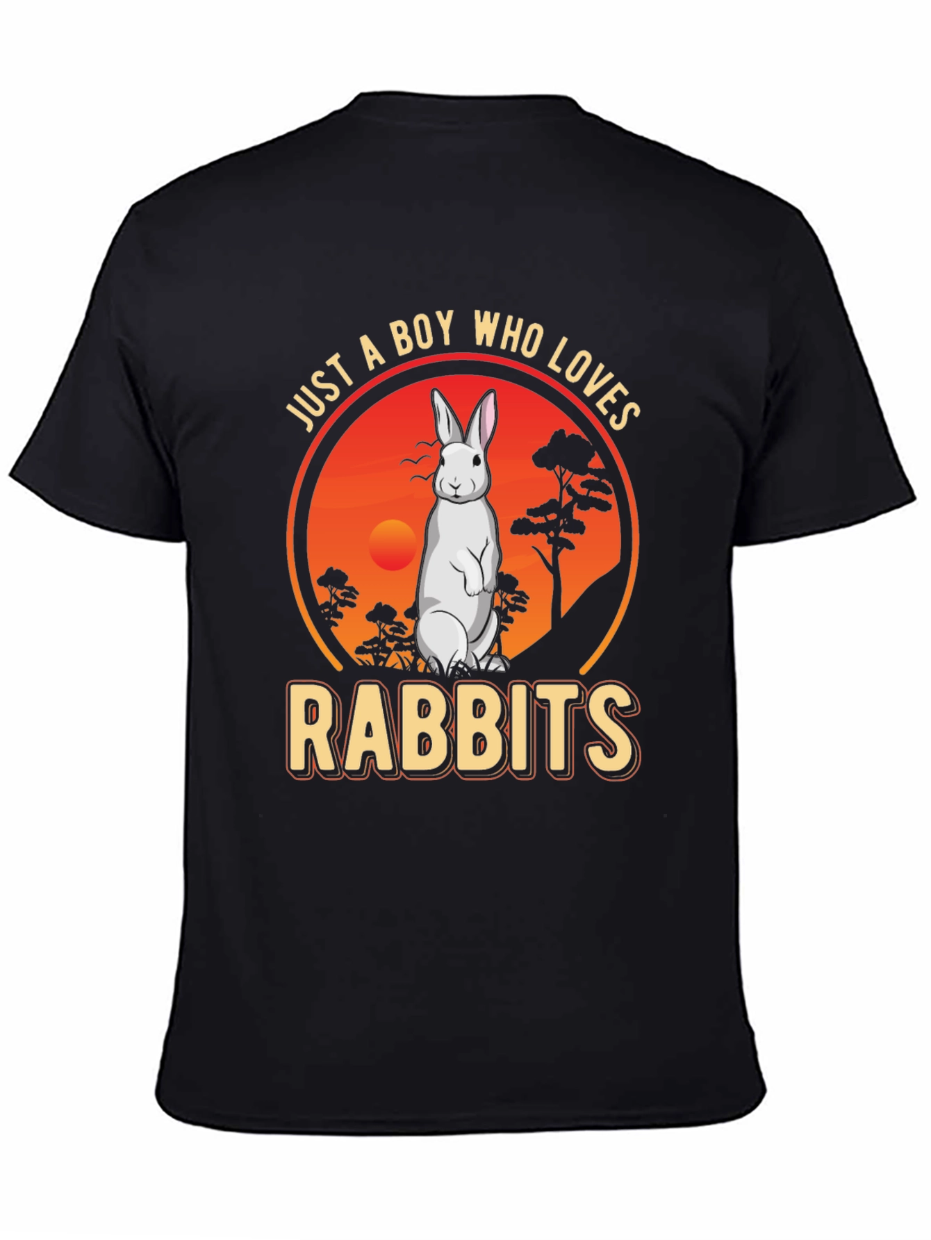 Boy Who Loves Rabbits Graphic T-Shirt