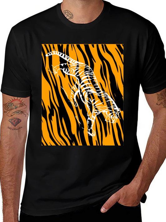 Tiger Graphic Print Black T-Shirt