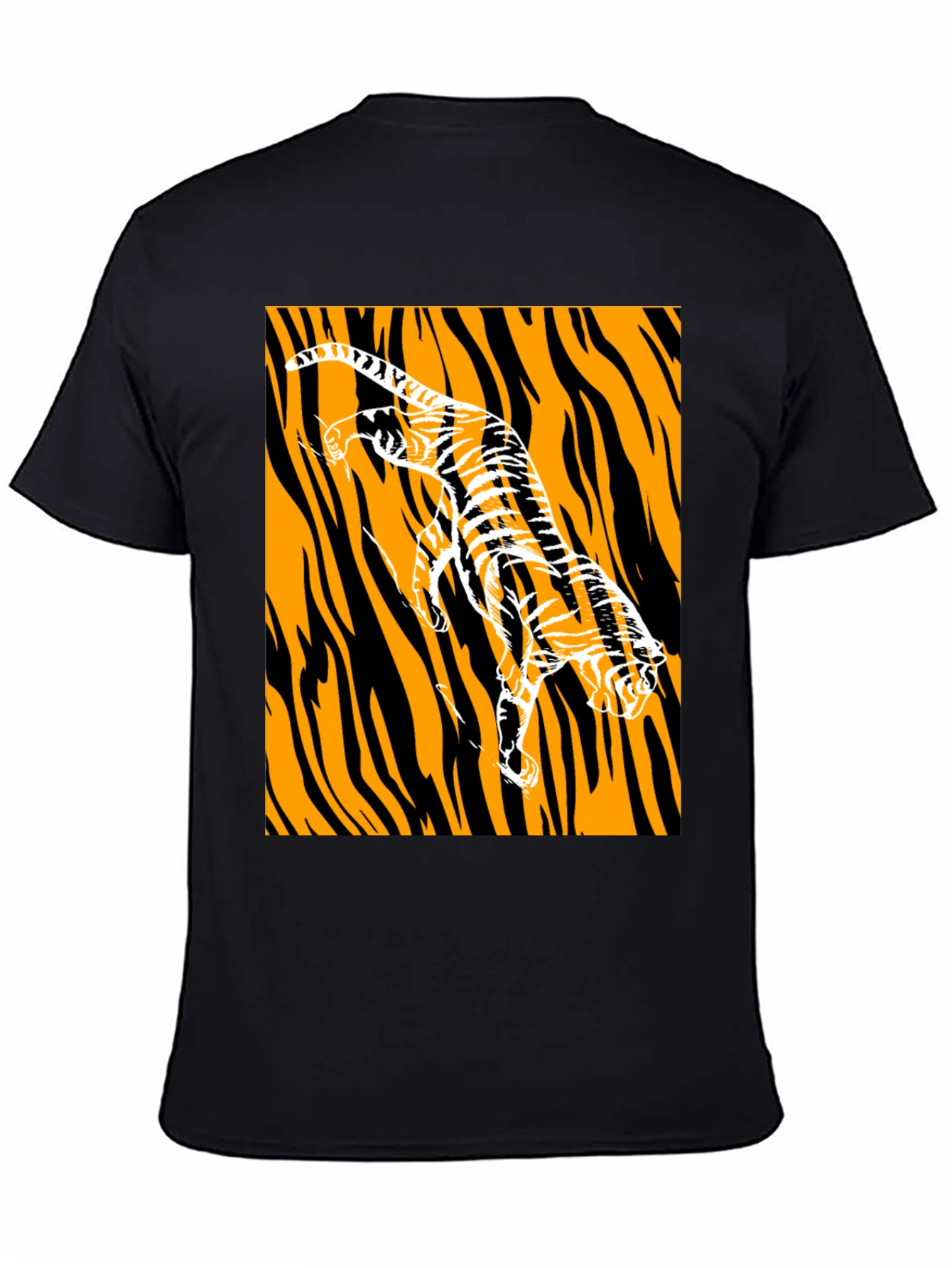 Tiger Graphic Print Black T-Shirt