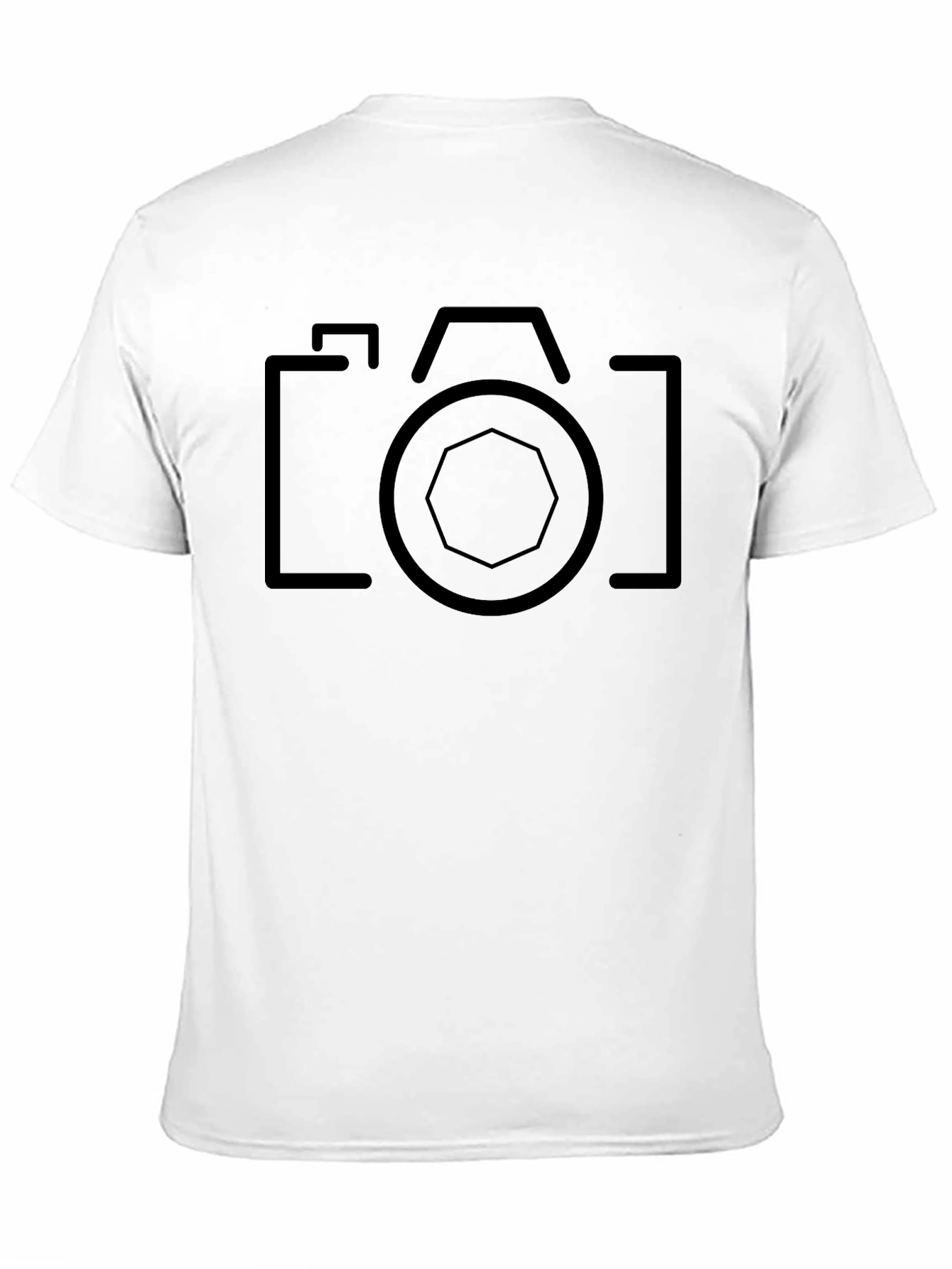 Minimalist Camera Graphic Tee - Classic Black
