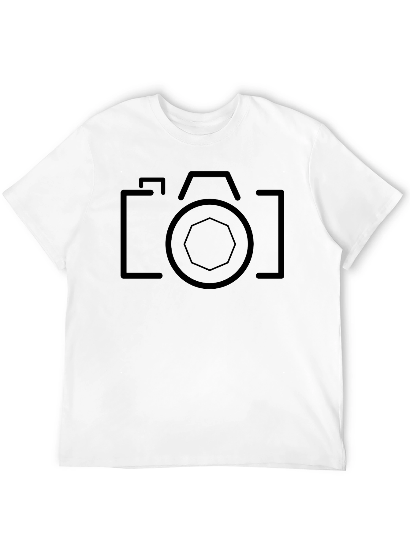 Minimalist Camera Graphic Tee - Classic Black