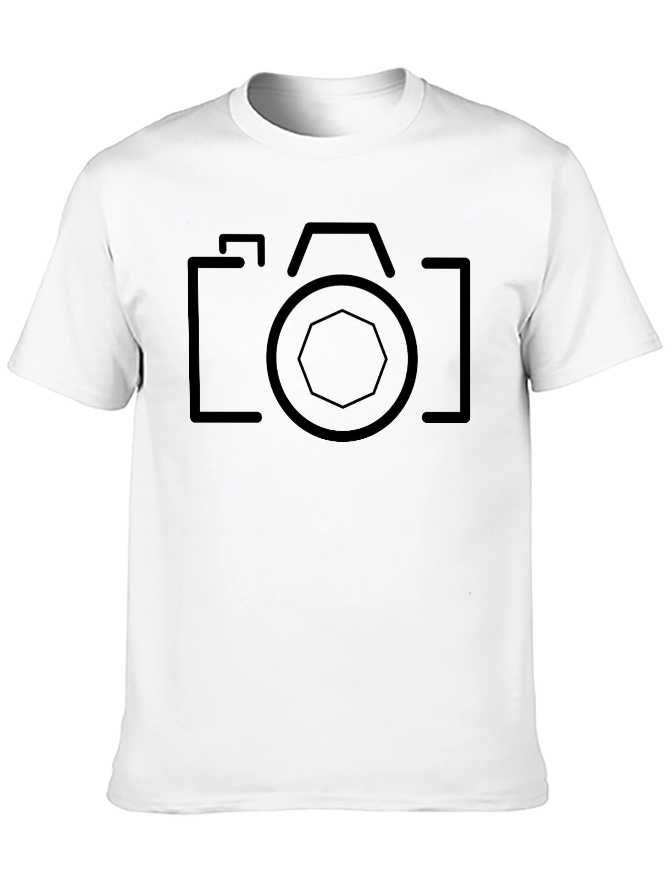 Minimalist Camera Graphic Tee - Classic Black