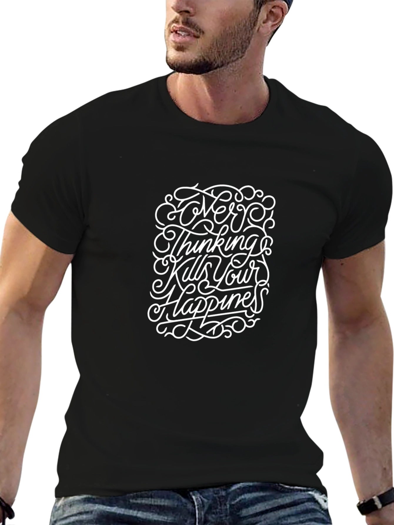 Overthinking Kills Happiness Graphic T-Shirt