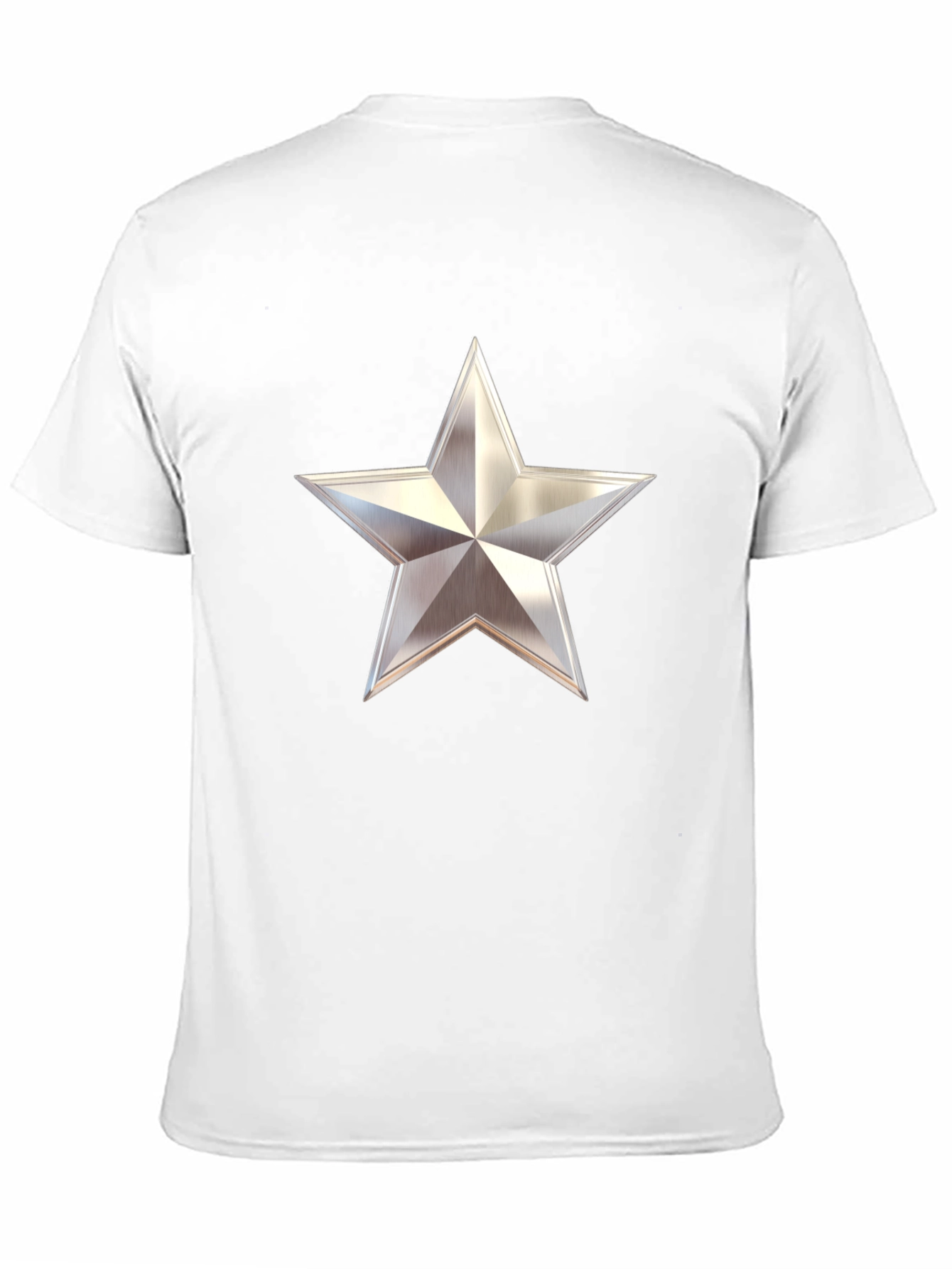 Bold Star Graphic Tee - Mens Black Cotton T-Shirt
