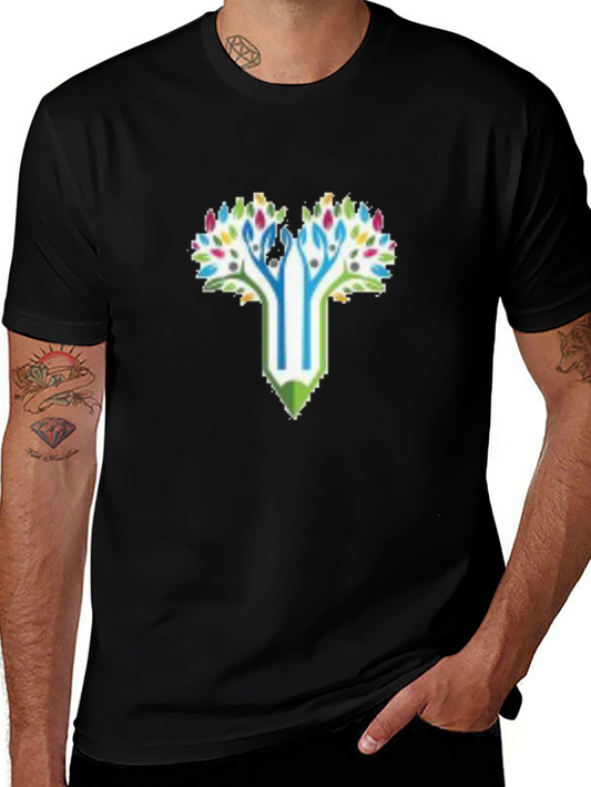 Creative Tree Pencil T-Shirt - Black