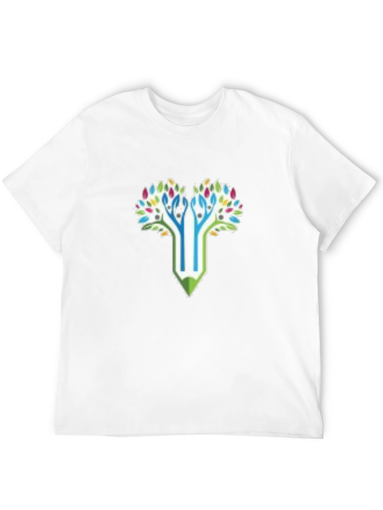 Creative Tree Pencil T-Shirt - Black