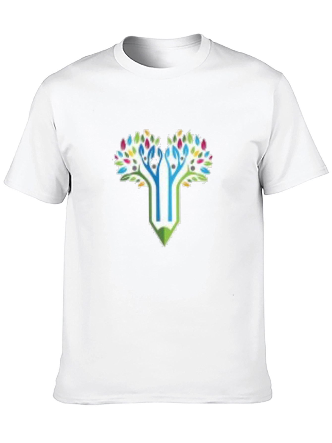 Creative Tree Pencil T-Shirt - Black