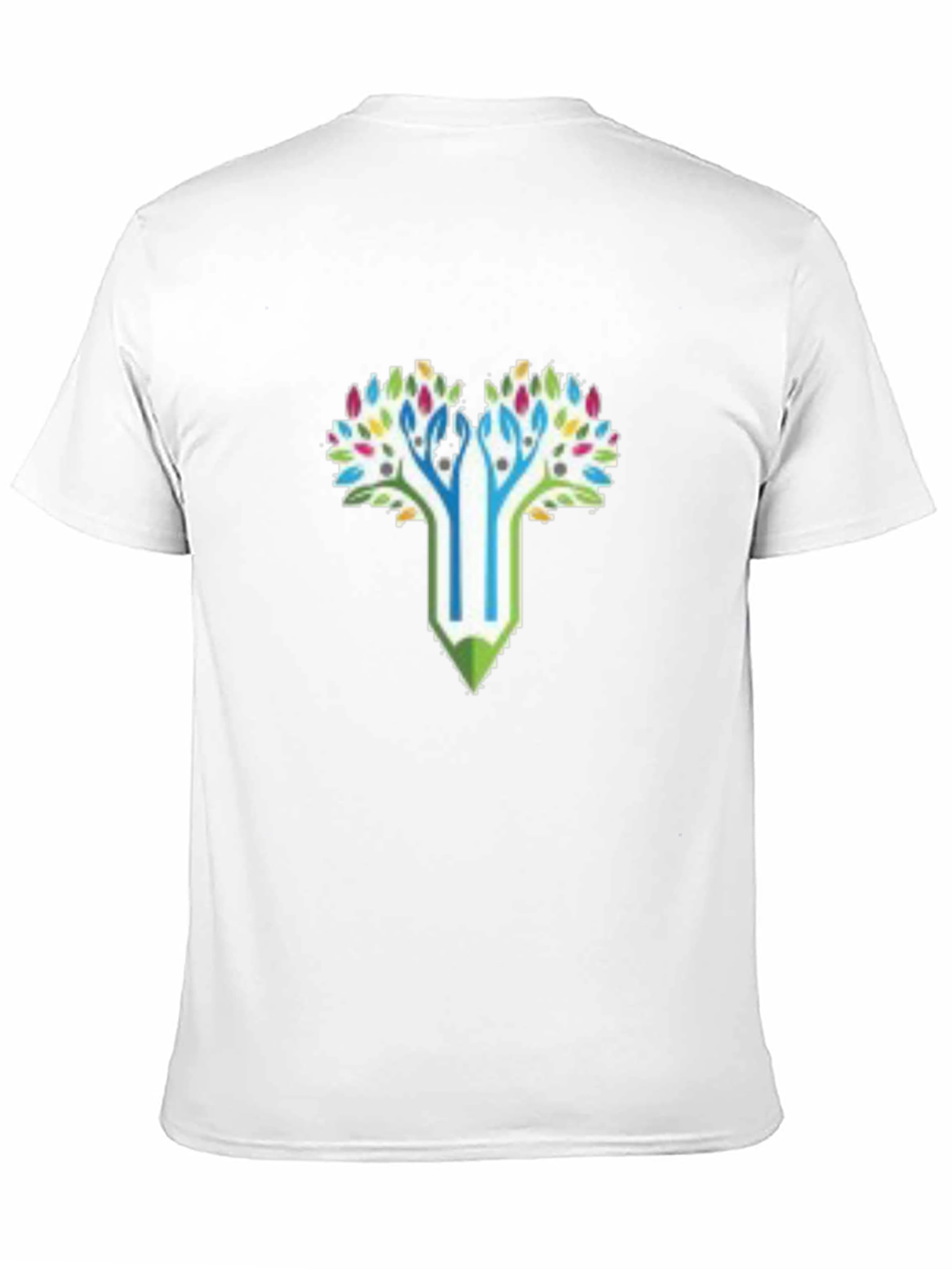 Creative Tree Pencil T-Shirt - Black