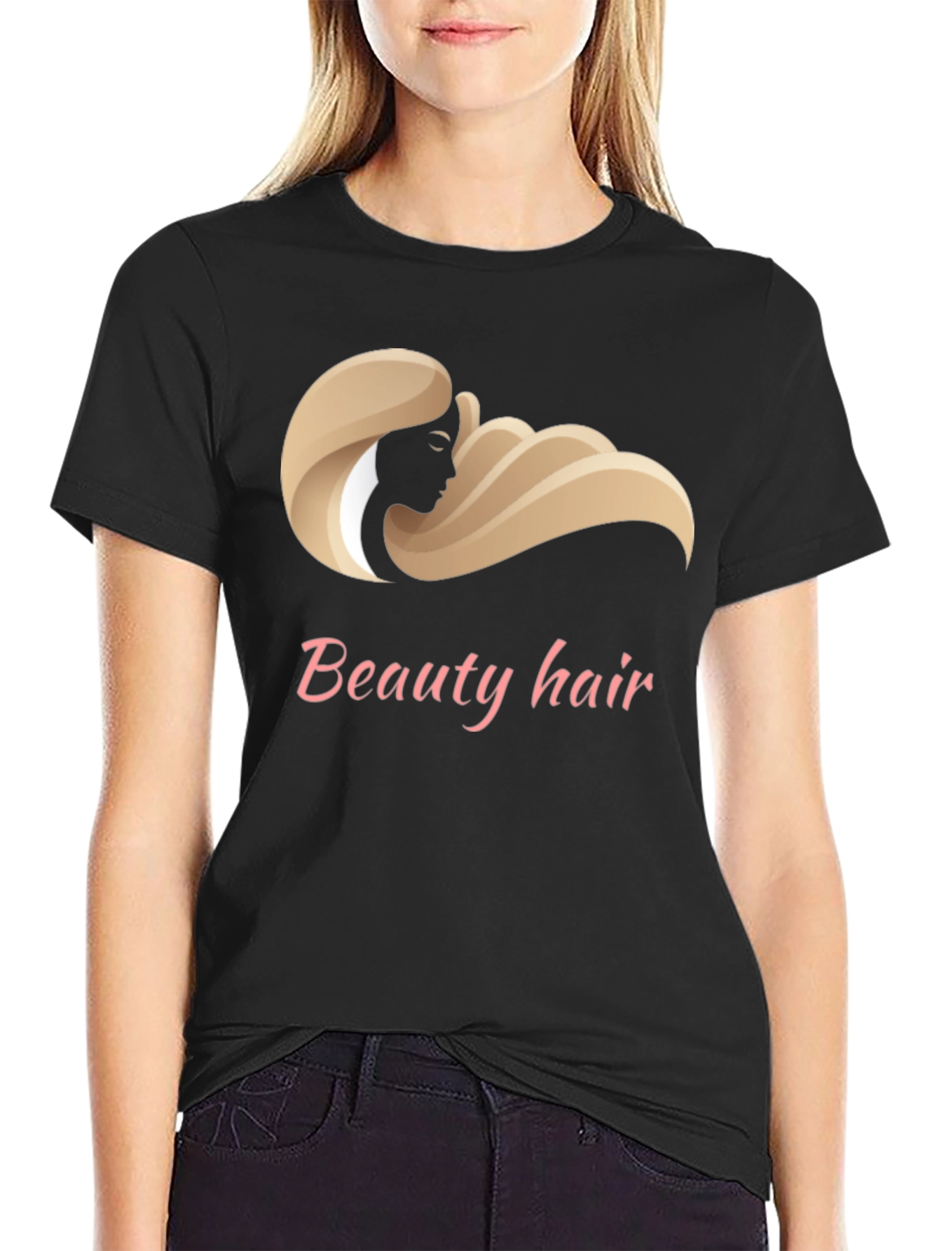 Beauty Hair Design T-Shirt - Stylish Graphic Tee
