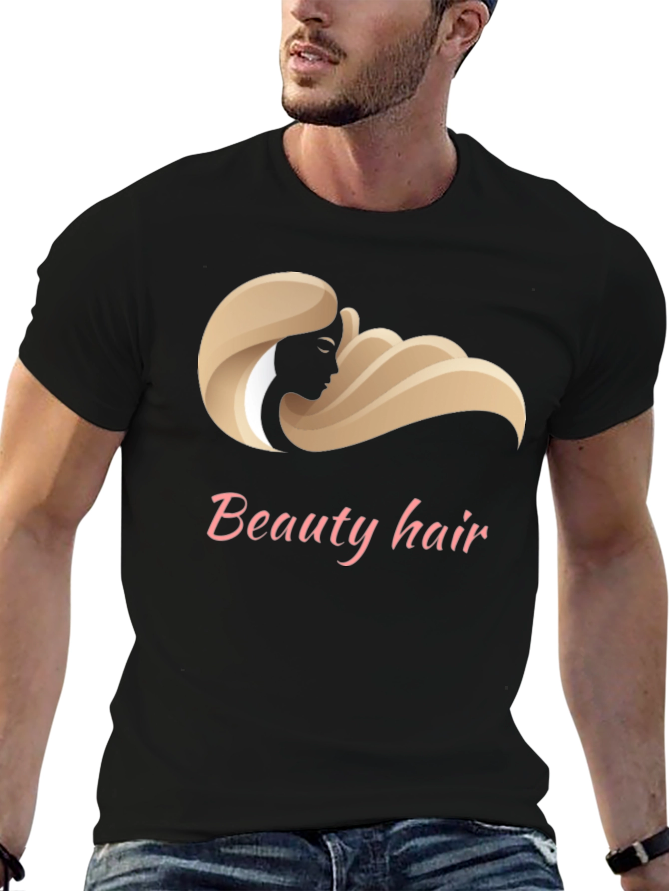 Beauty Hair Design T-Shirt - Stylish Graphic Tee