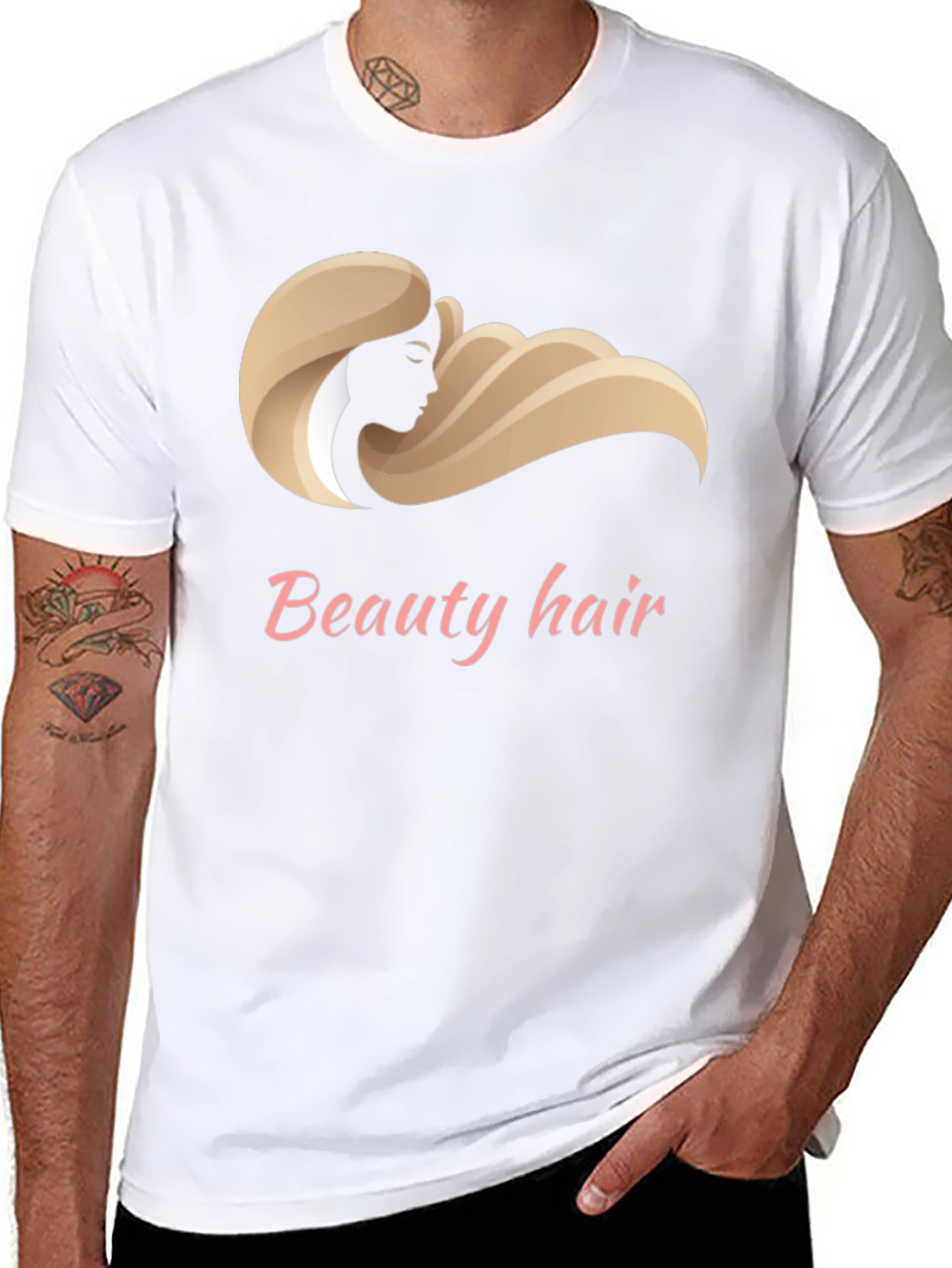 Beauty Hair Design T-Shirt - Stylish Graphic Tee