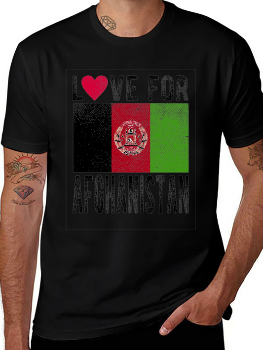 Love Afghanistan T-Shirt - Flag Graphic Tee
